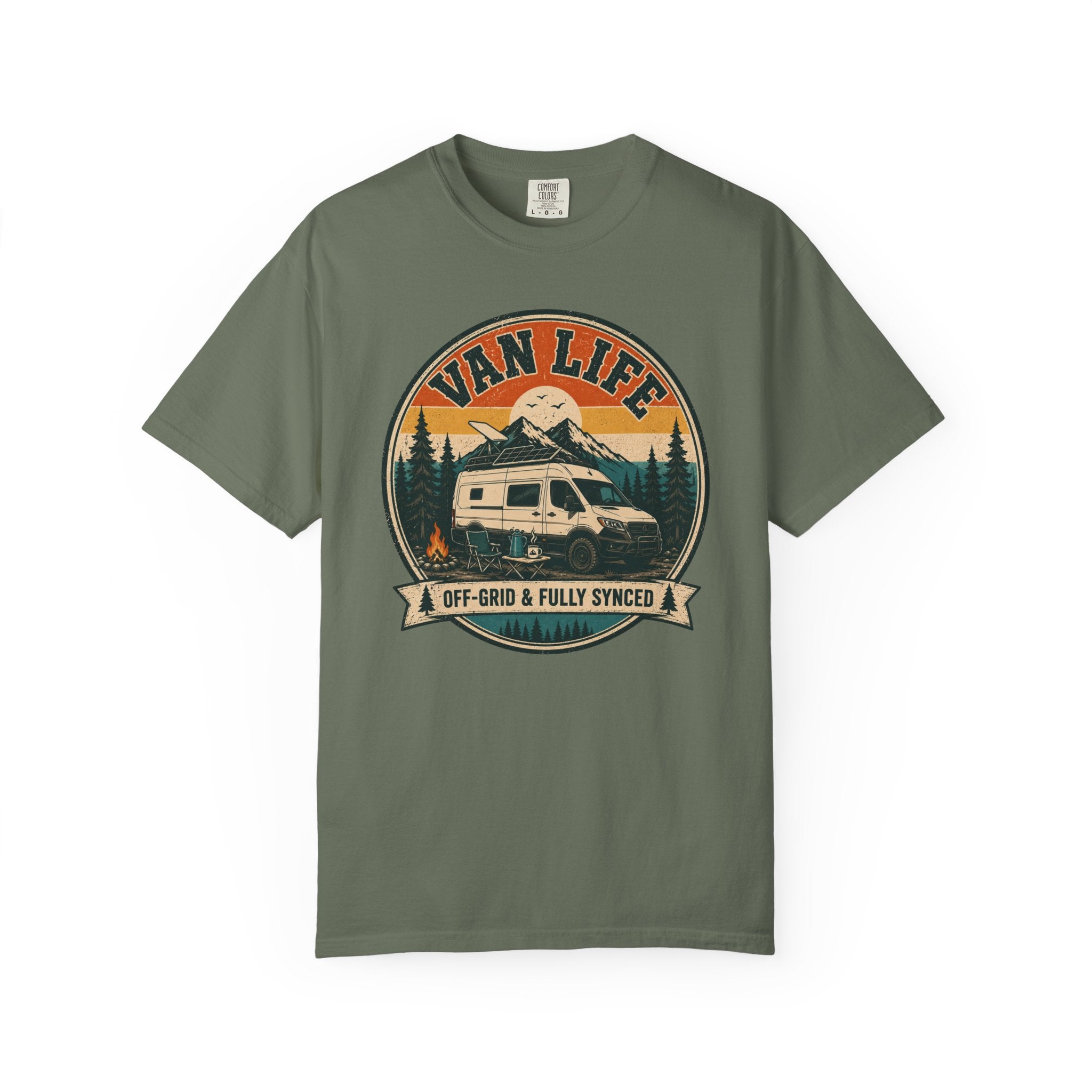 Van Life Offgrid And Fully Synced - T-Shirt
