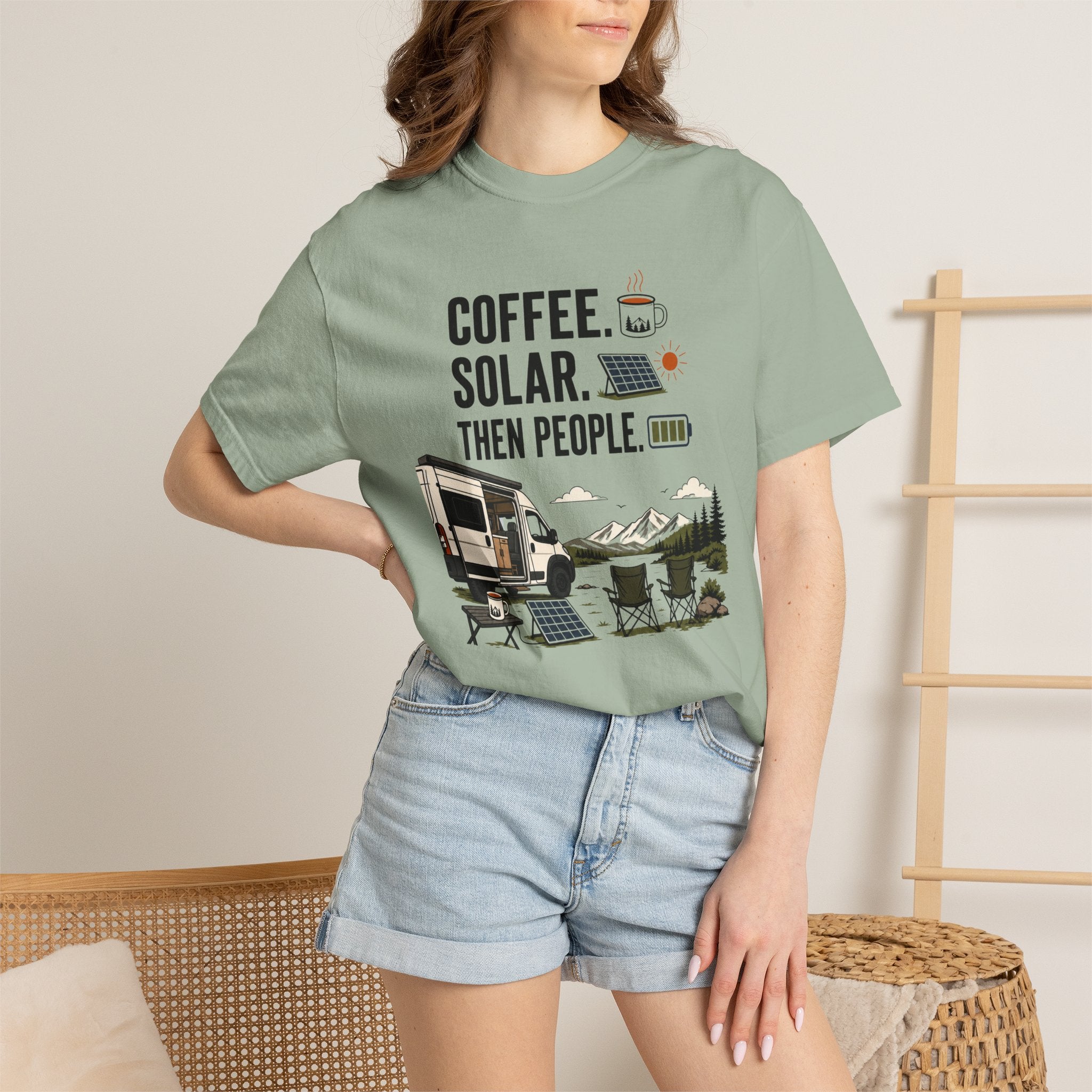 Coffee Solar Then People - T-Shirt