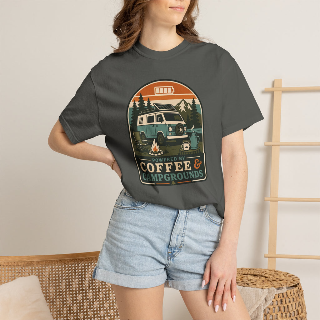Powered By Coffee and Campgrounds - T-Shirt