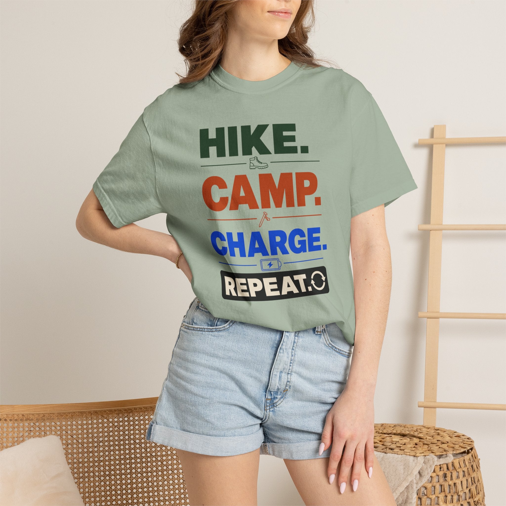 Hike Camp Charge Repeat - T-Shirt