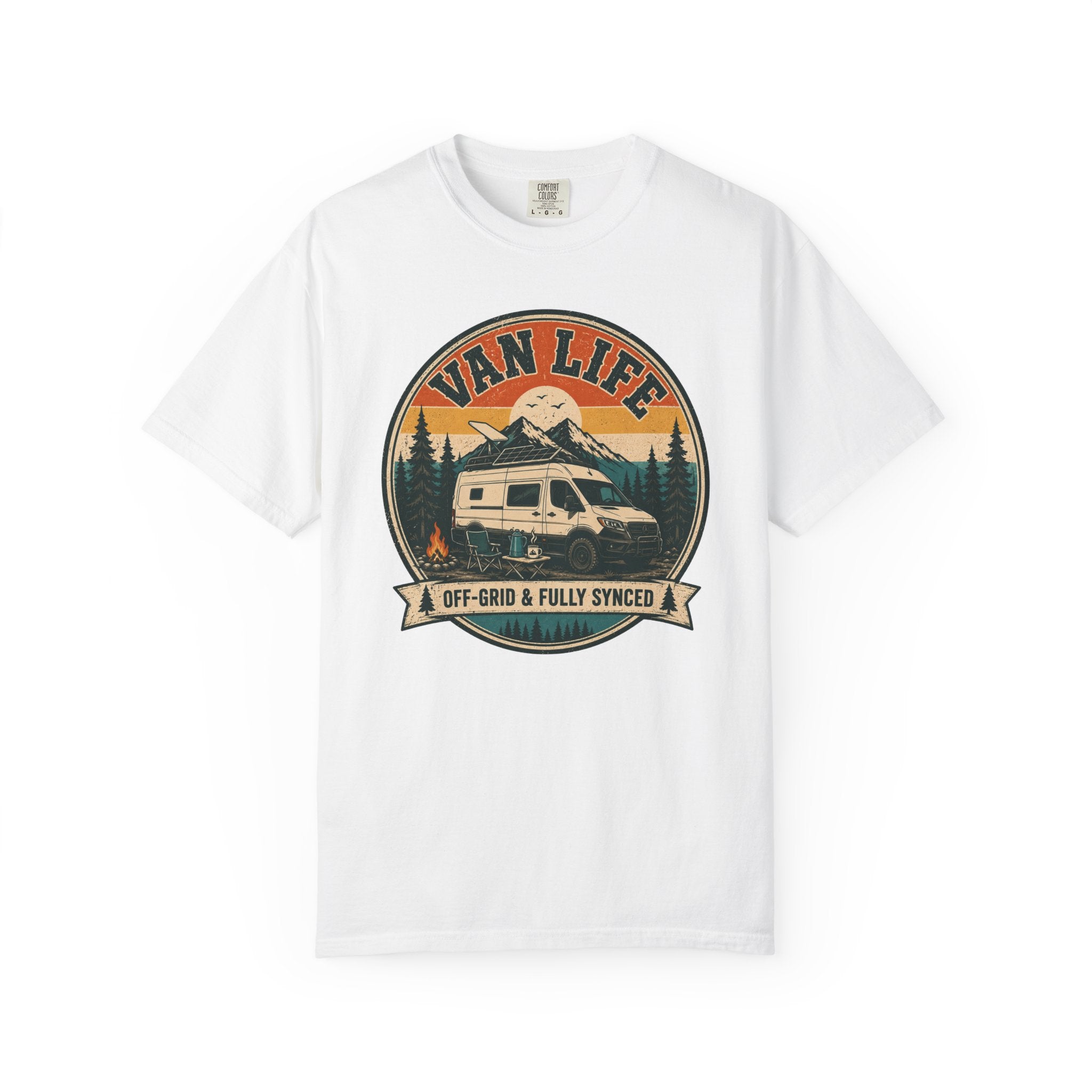 Van Life Offgrid And Fully Synced - T-Shirt