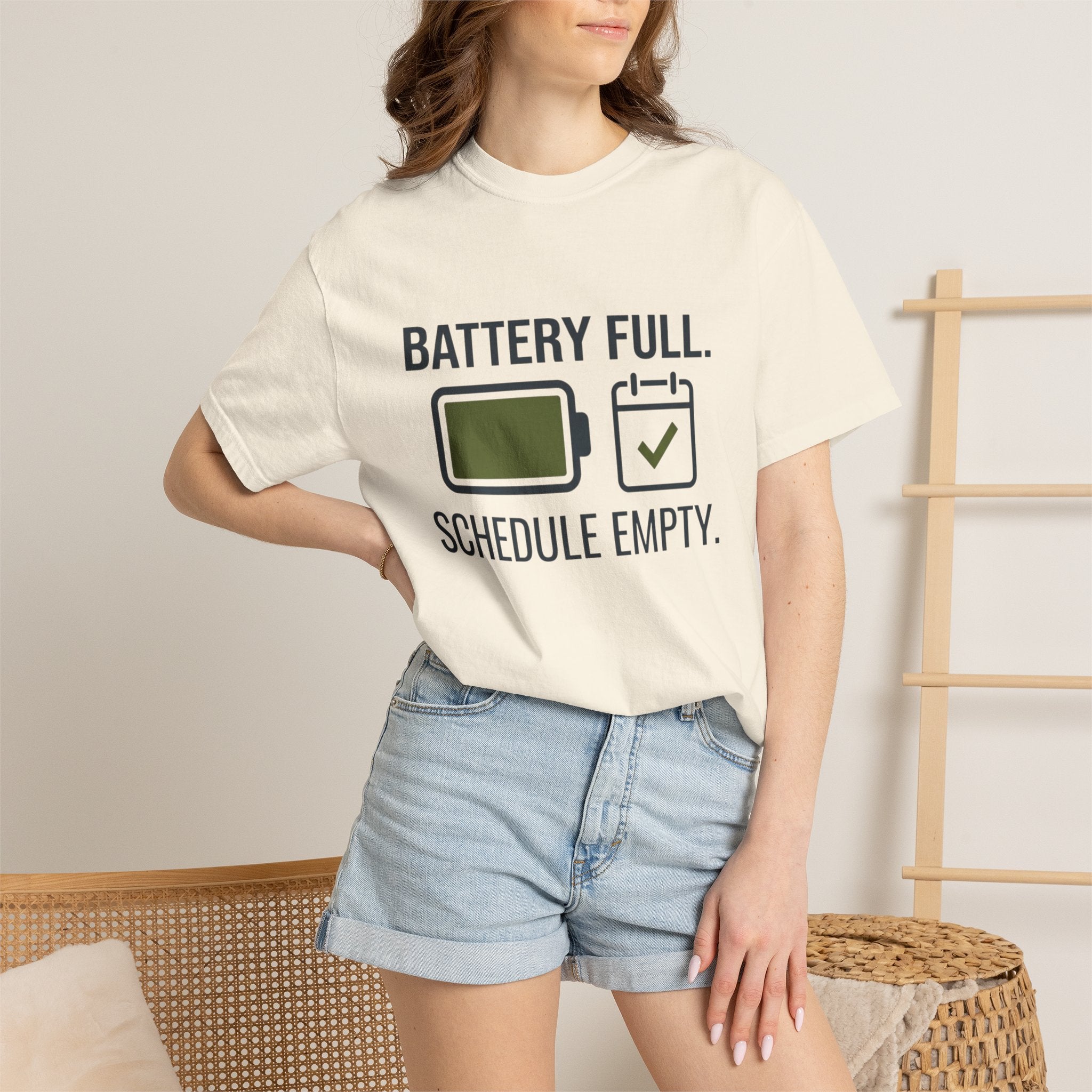 Battery Full Schedule Empty - T-Shirt