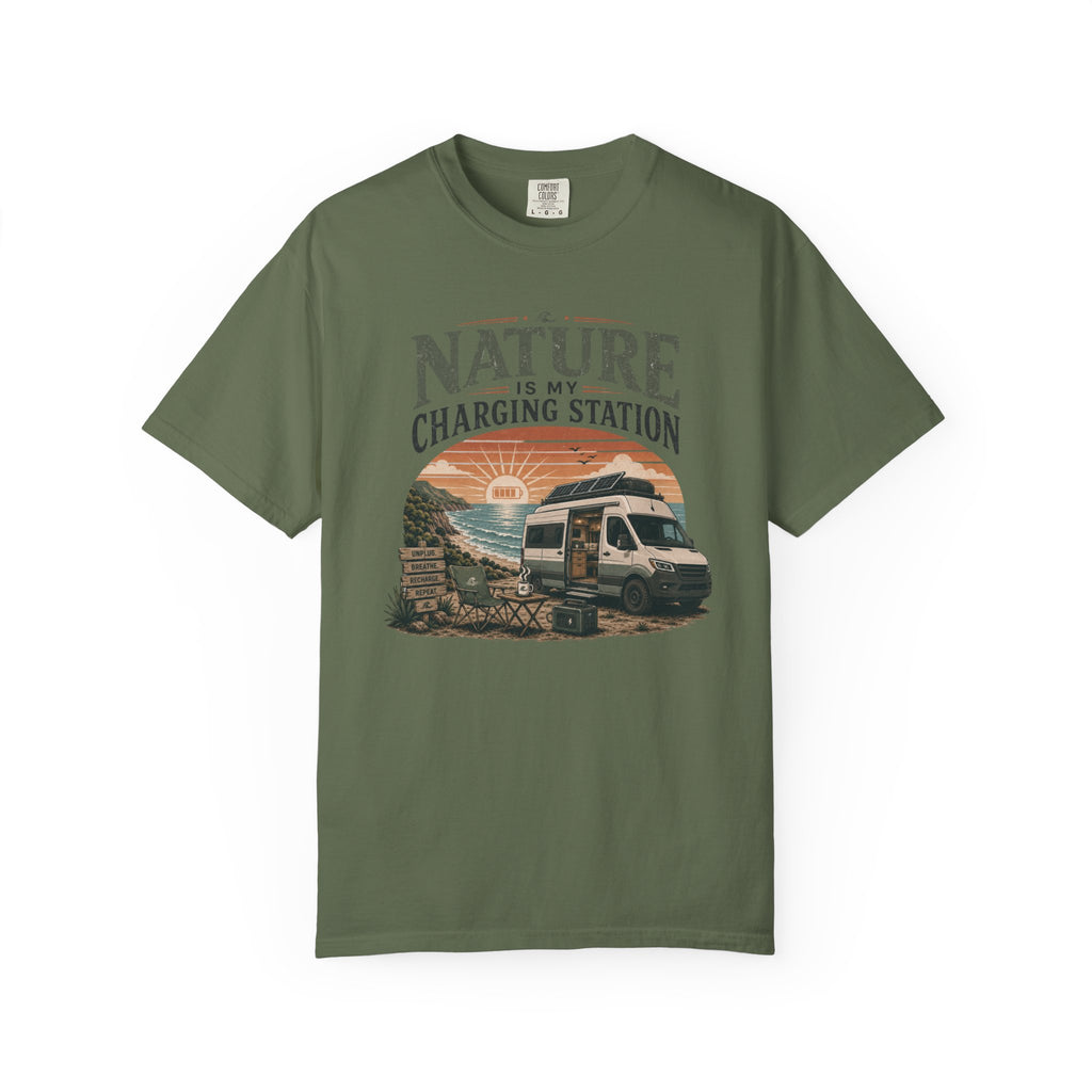 Nature Is My Charging Station - T-Shirt