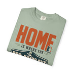 Home Is Where The Dog Jumps Out - T-Shirt
