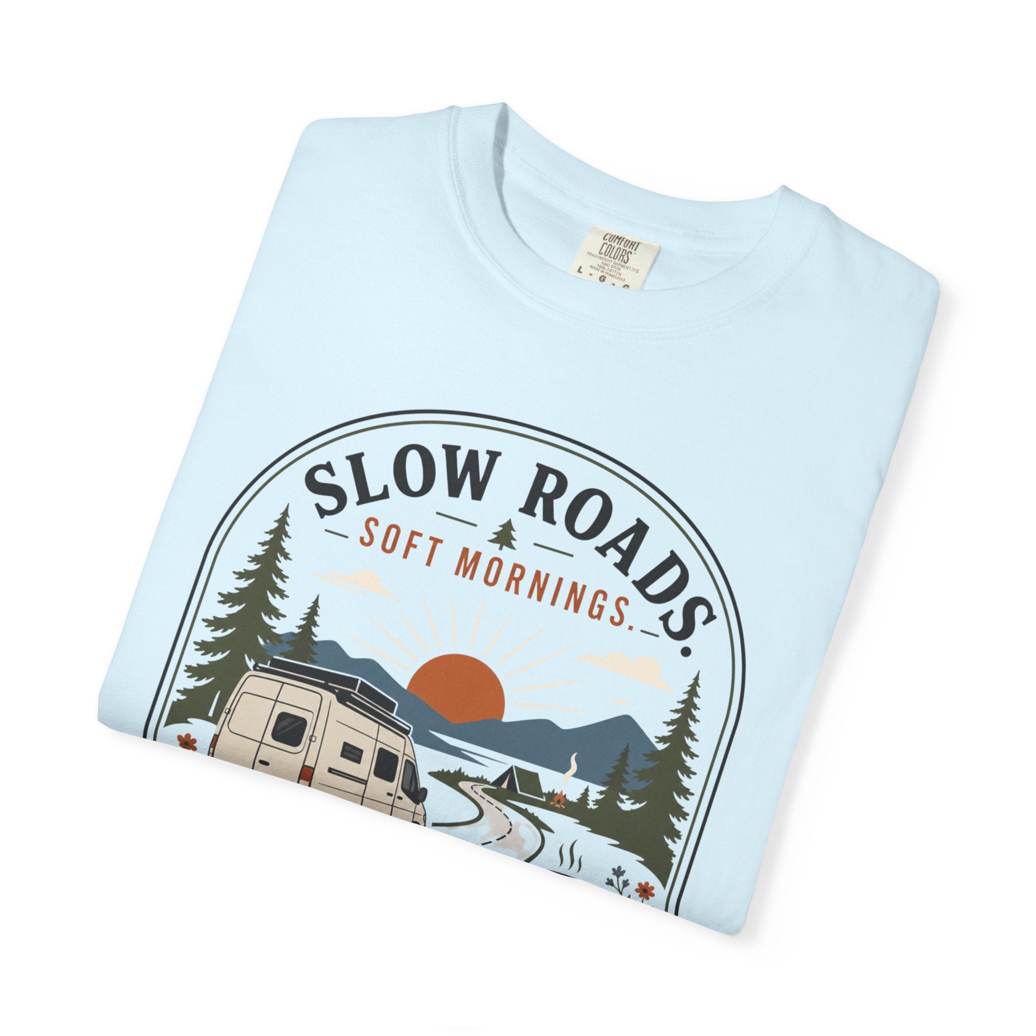 Slow Roads Soft Mornings - T-Shirt