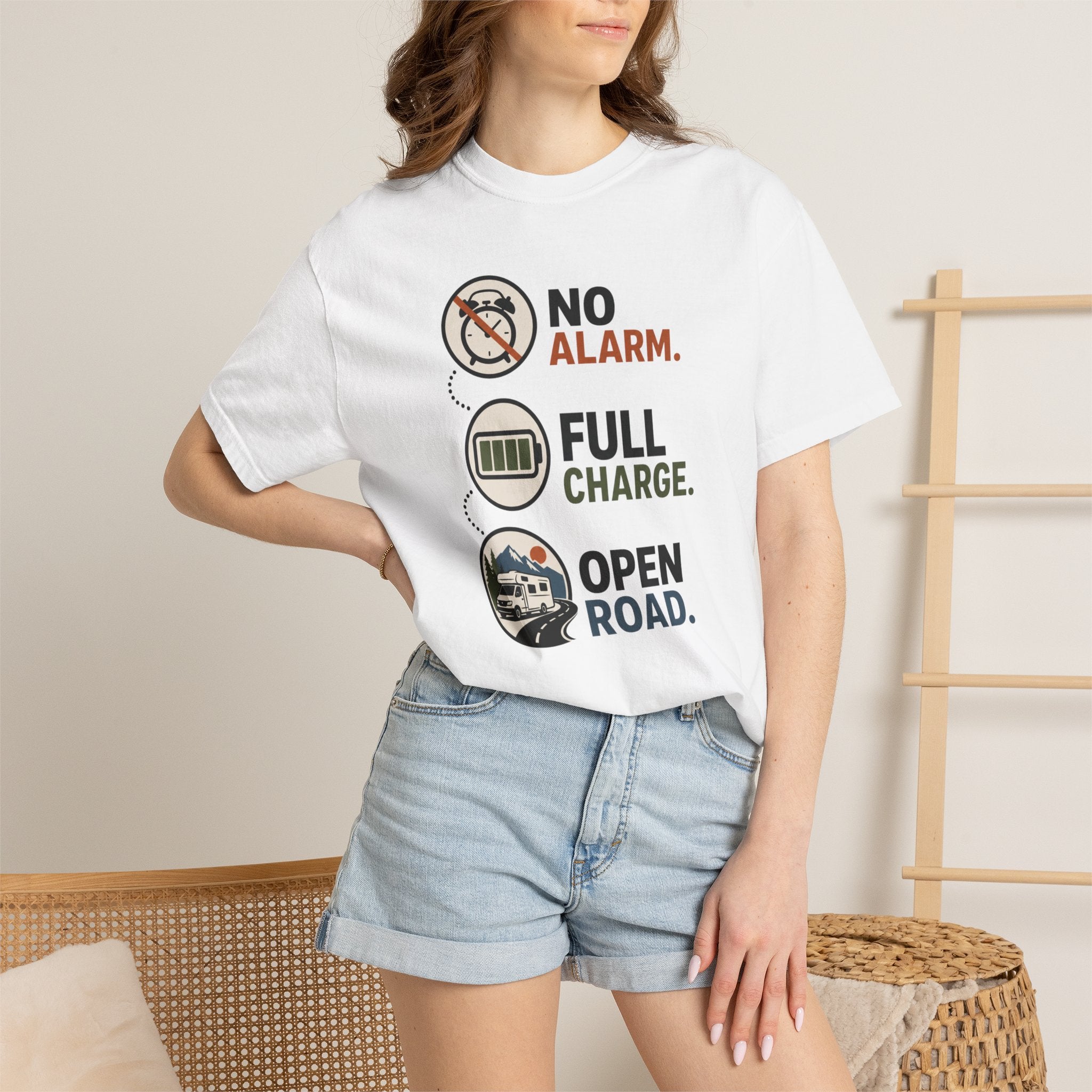 No Alarm Full Charge Open Road - T-Shirt