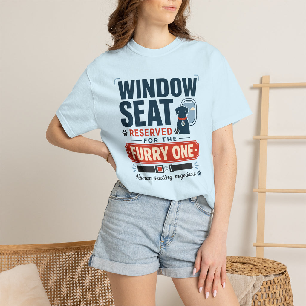 Window Seat Reserved For The Furry One - T-Shirt