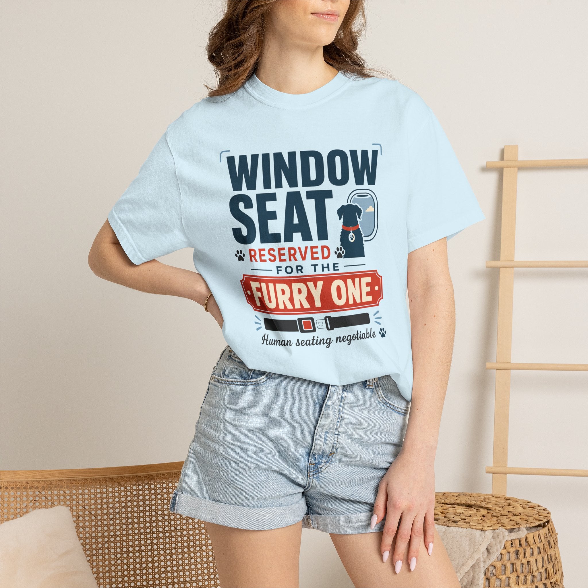 Window Seat Reserved For The Furry One - T-Shirt