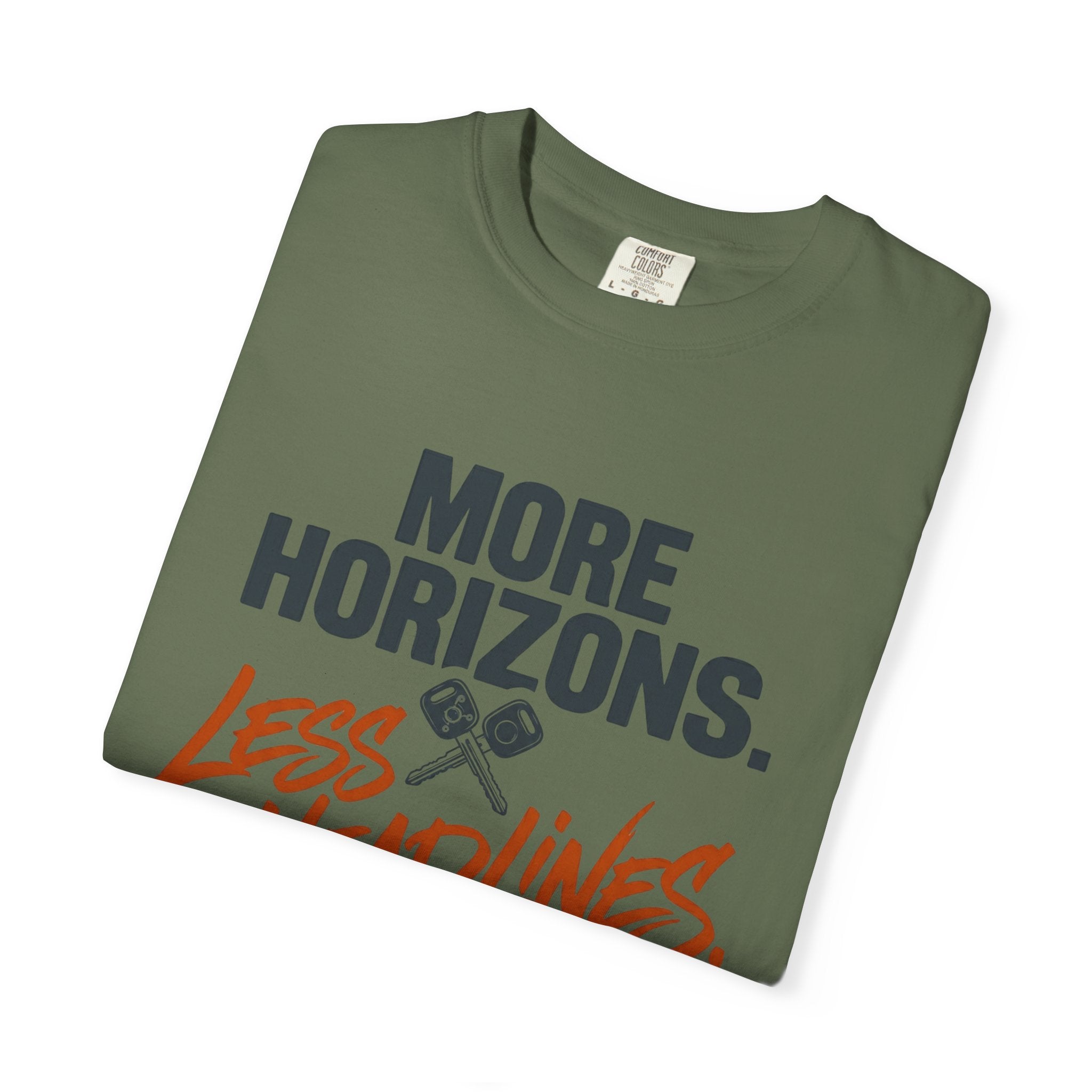 More Horizons Less Headlines - T-Shirt
