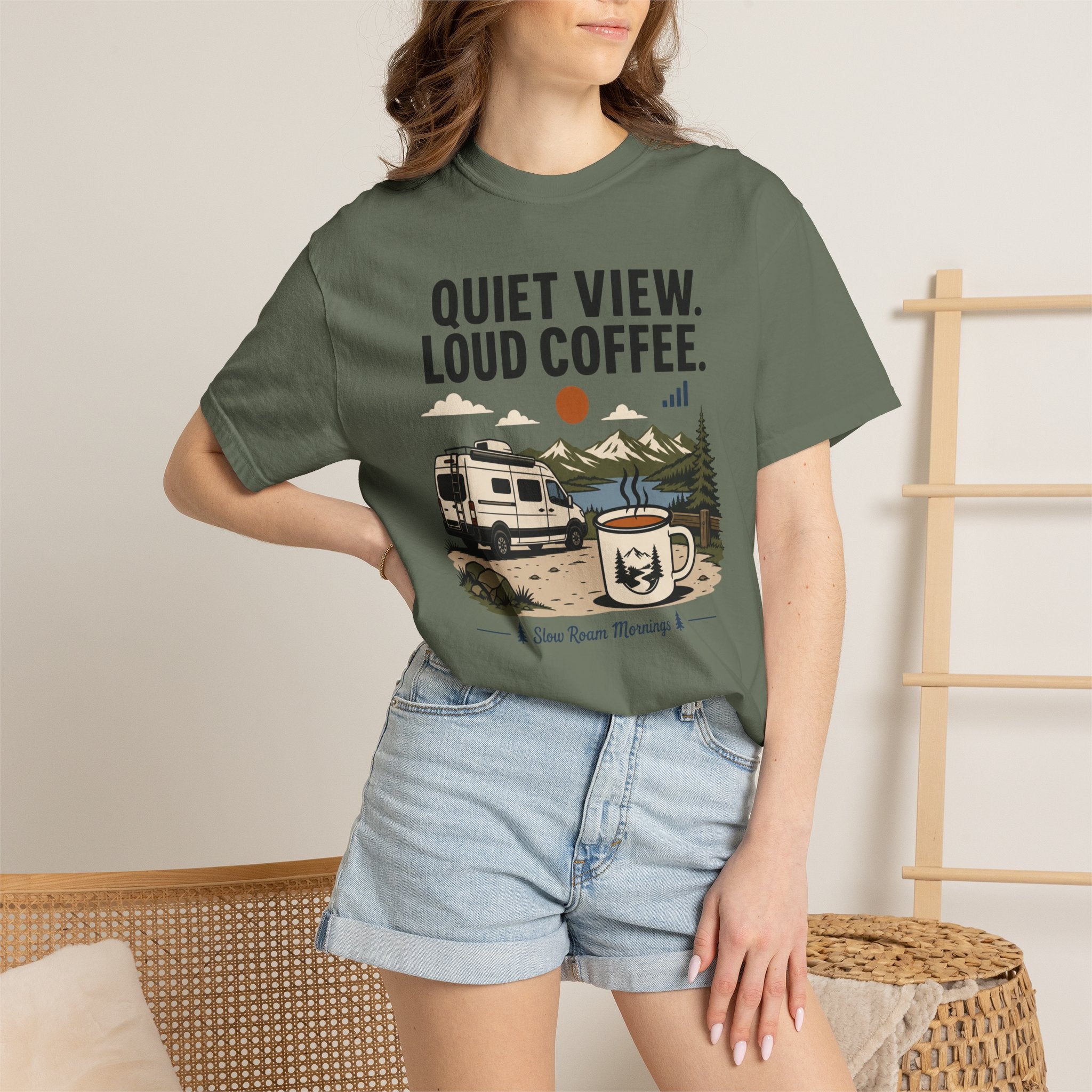 Quiet View Loud Coffee - T-Shirt
