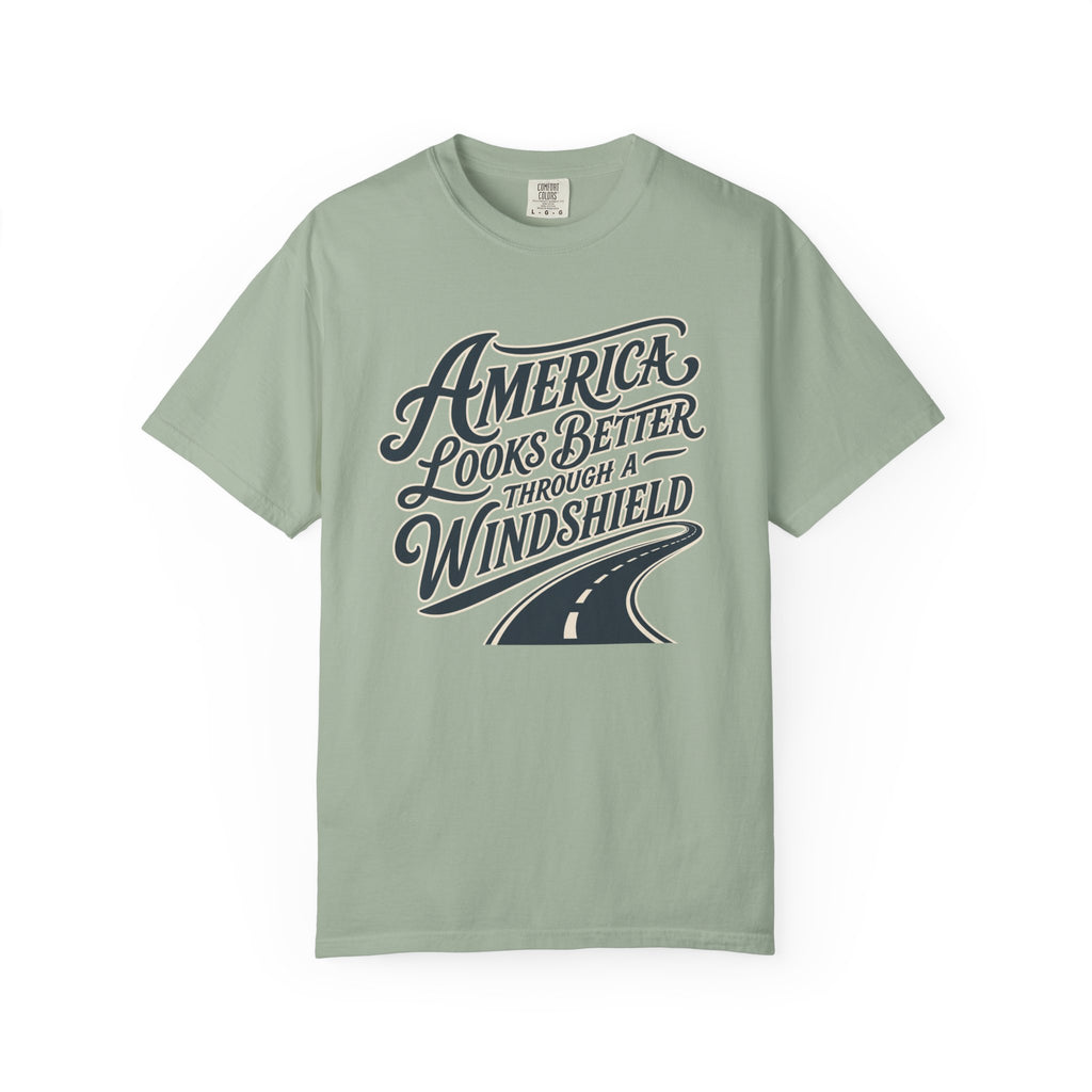 America Looks Better Through A Windshield - T-Shirt