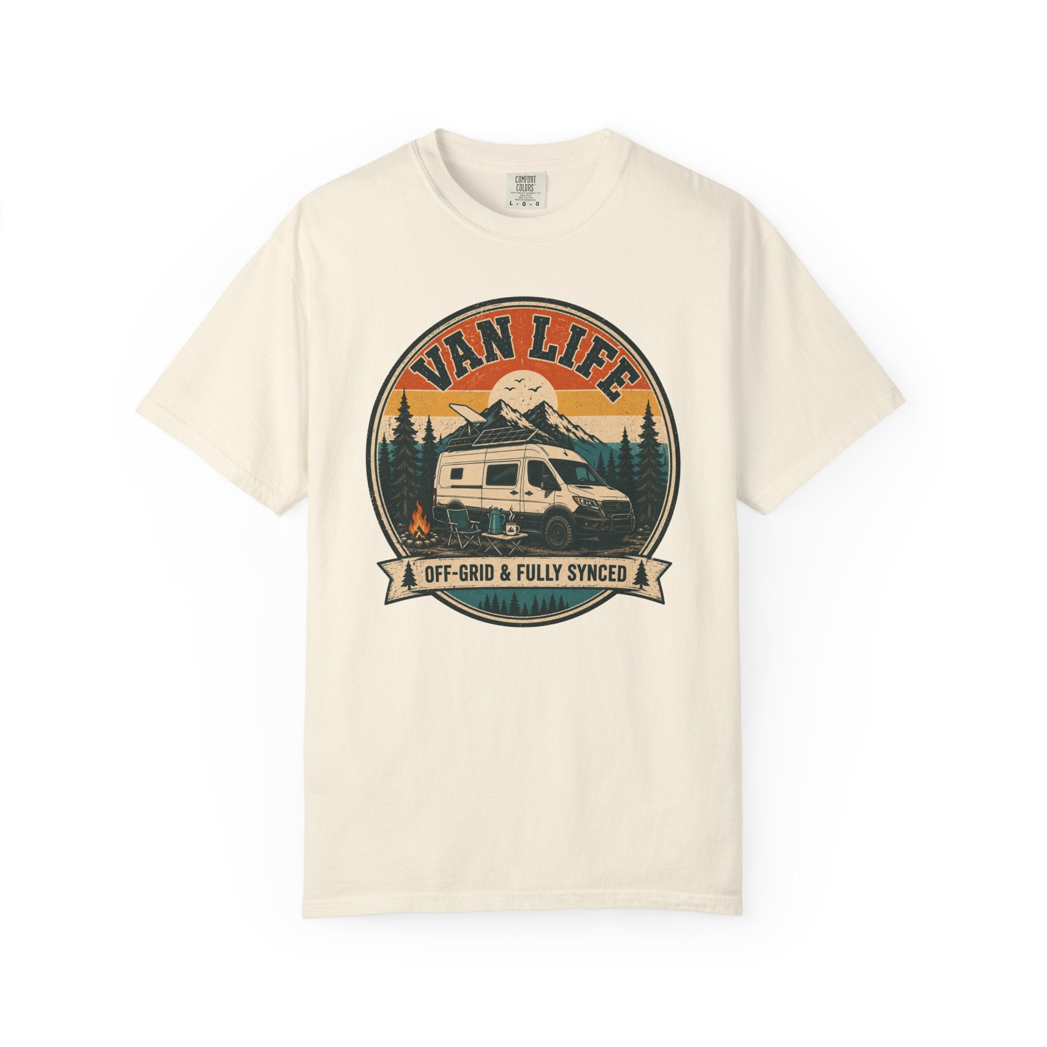 Van Life Offgrid And Fully Synced - T-Shirt