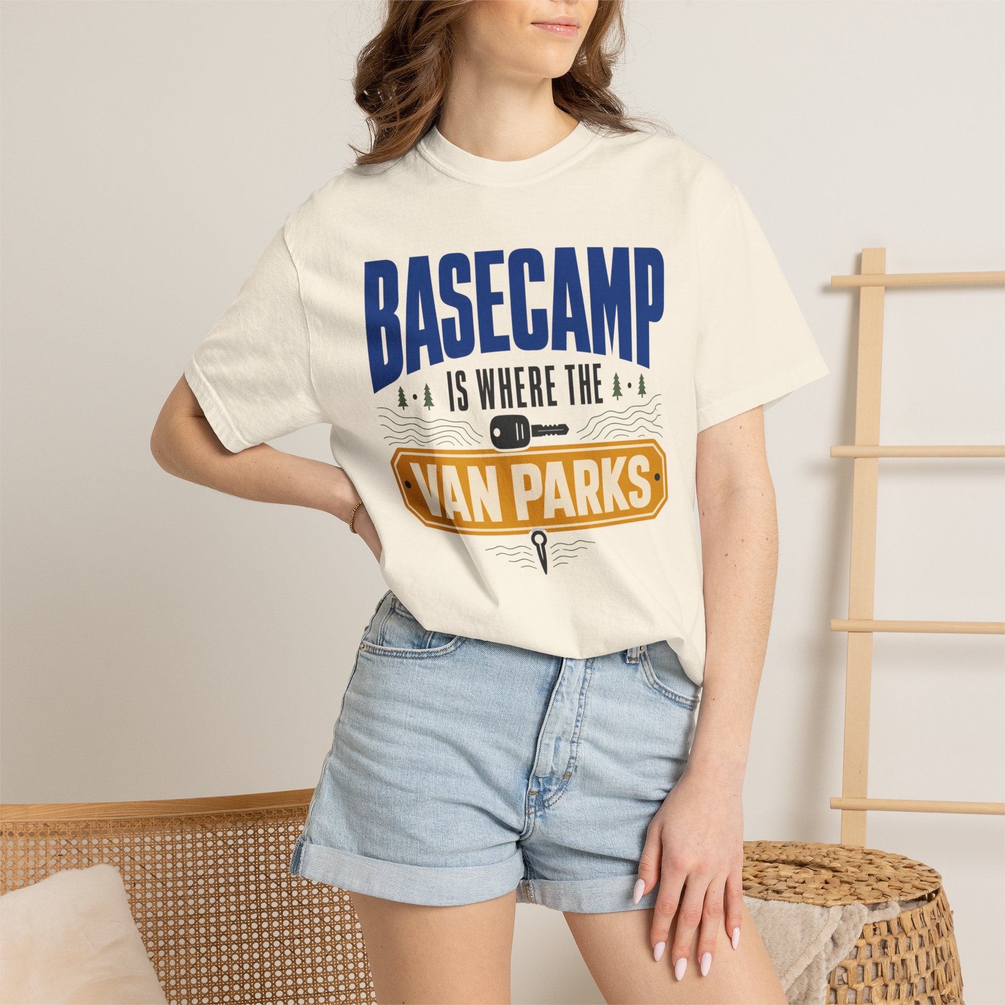 Basecamp Is Where The Van Parks - T-Shirt