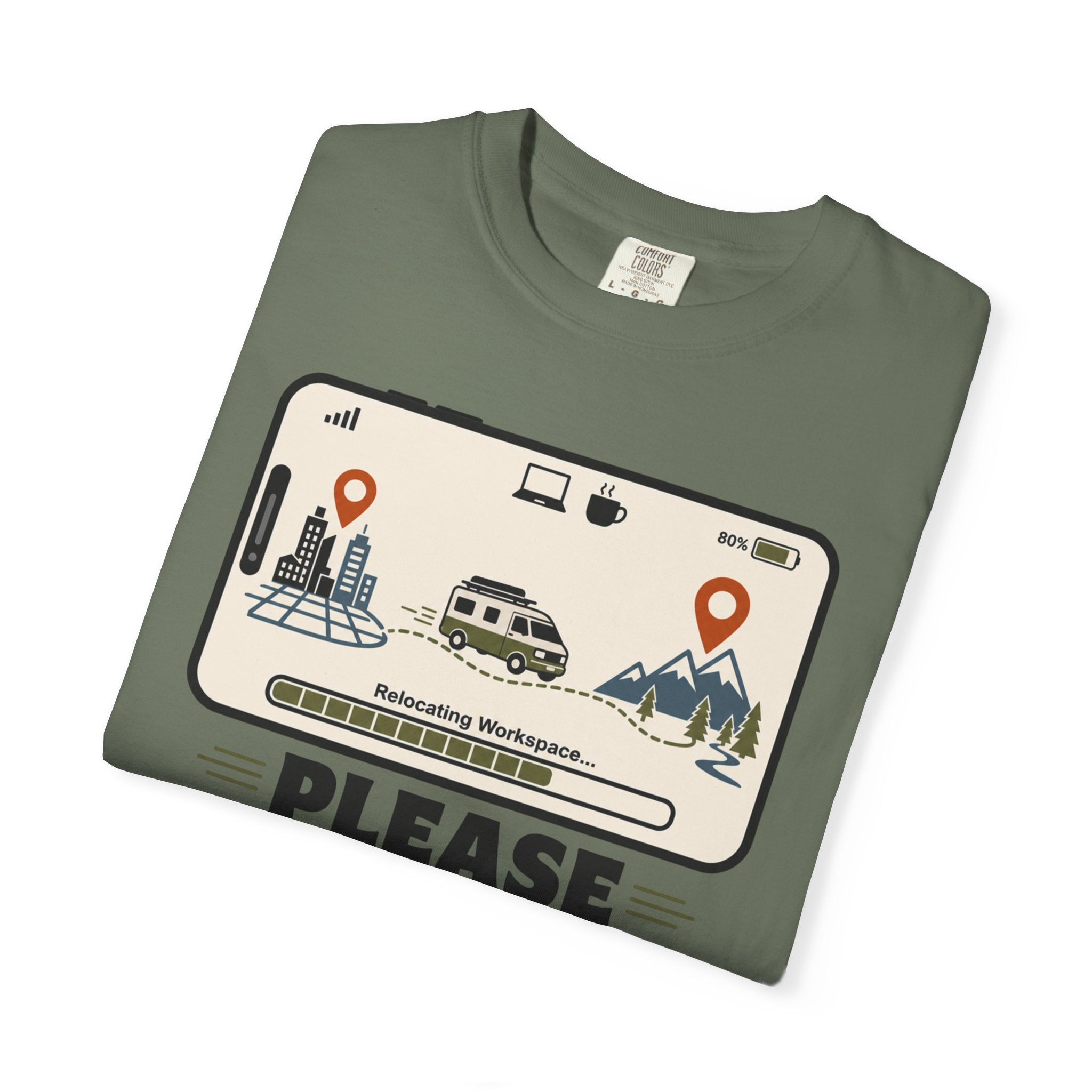 Please Hold I M Changing My Office View - T-Shirt