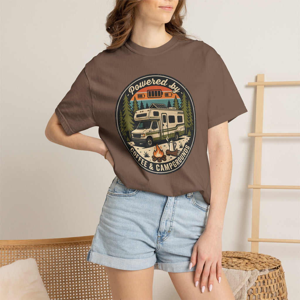 Powered By Coffee and Campgrounds - T-Shirt