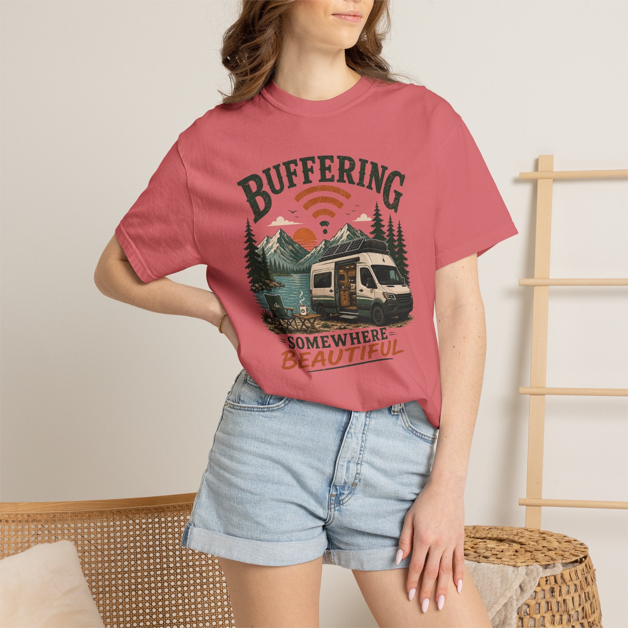 Buffering Somewhere Beautiful - T-Shirt
