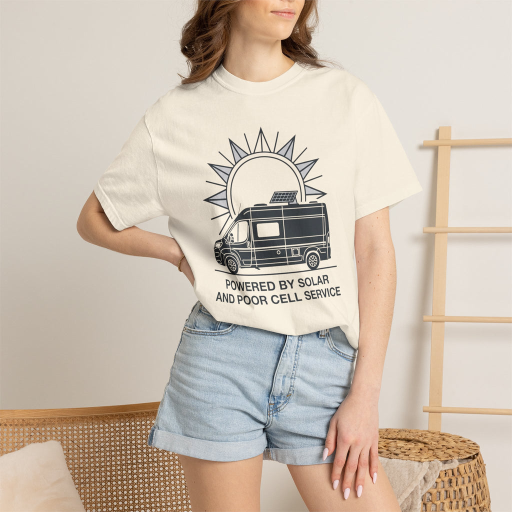 Powered By Solar And Poor Cell Service - T-Shirt