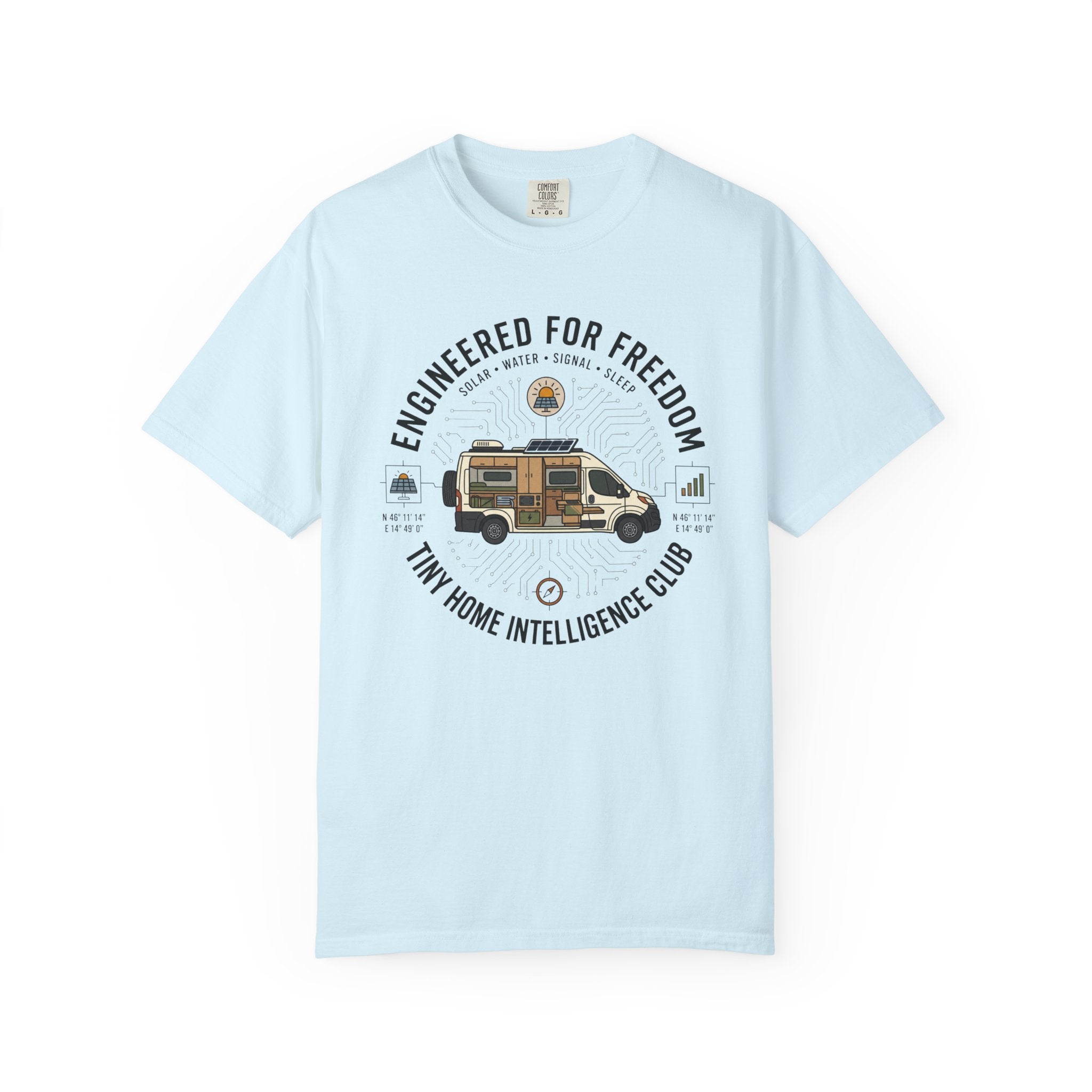 Engineered For Freedom Tiny Home Intelligence Club - T-Shirt