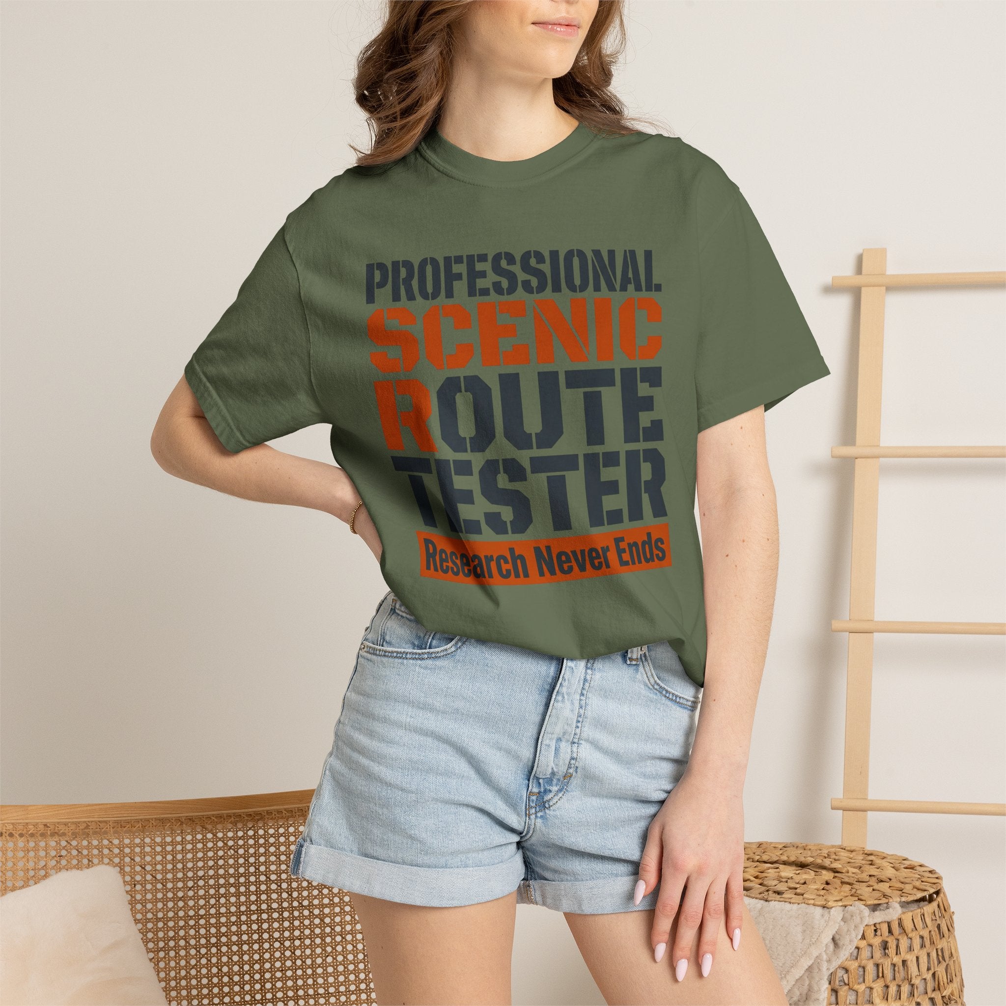 Professional Scenic Route Tester Research Never Ends - T-Shirt