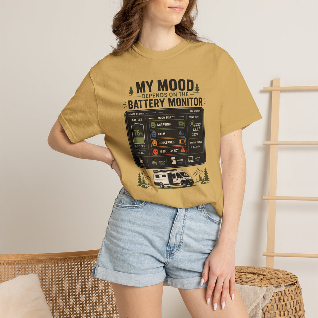 My Mood Depends On The Battery Monitor - T-Shirt