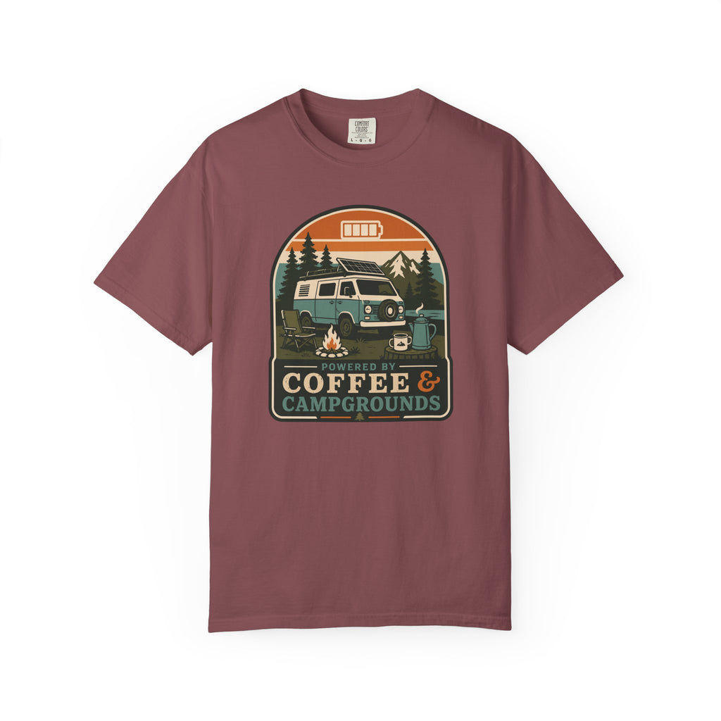Powered By Coffee and Campgrounds - T-Shirt
