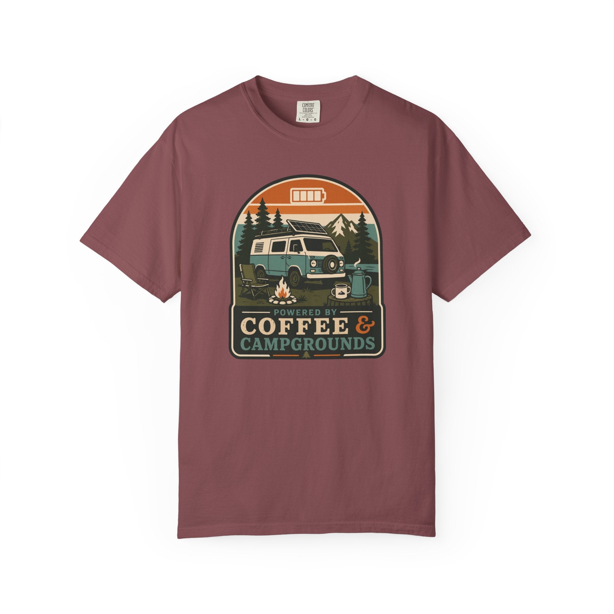 Powered By Coffee and Campgrounds - T-Shirt