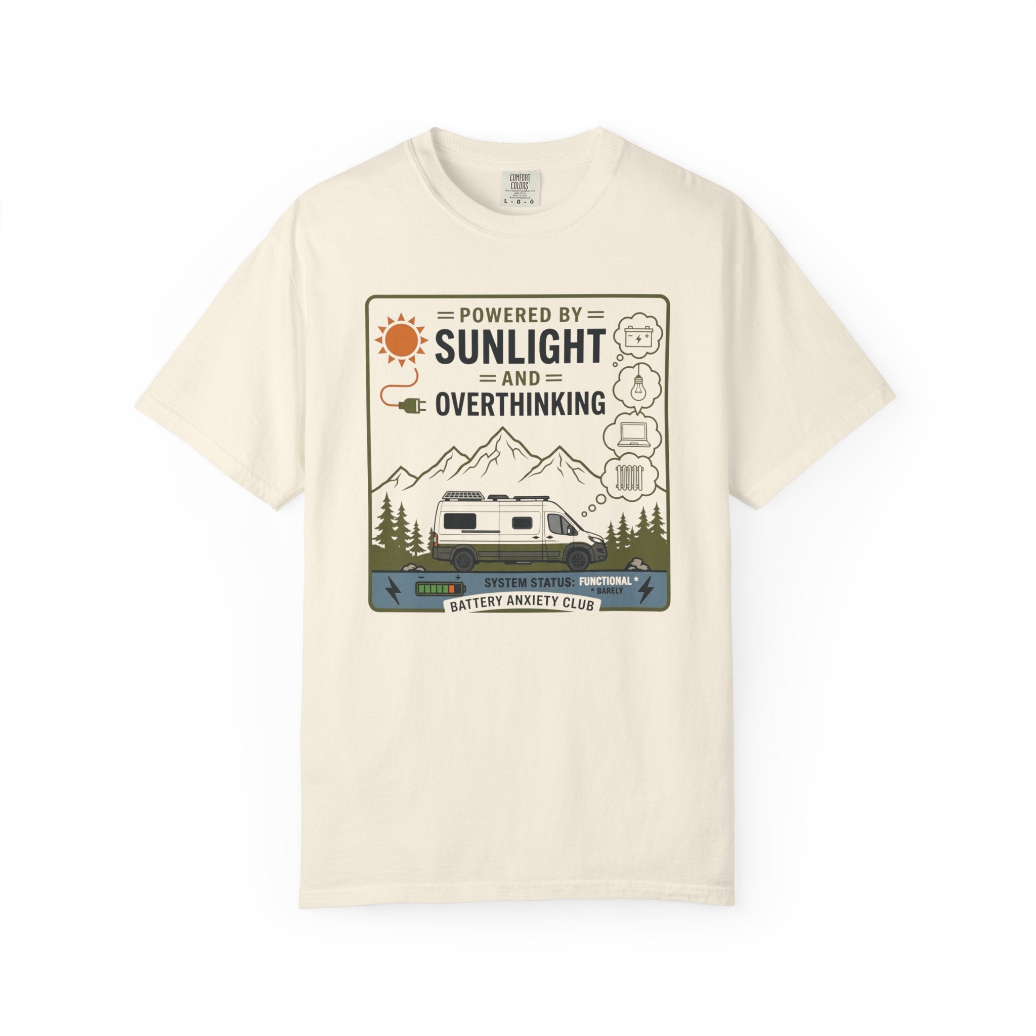 Powered By Sunlight And Overthinking - T-Shirt