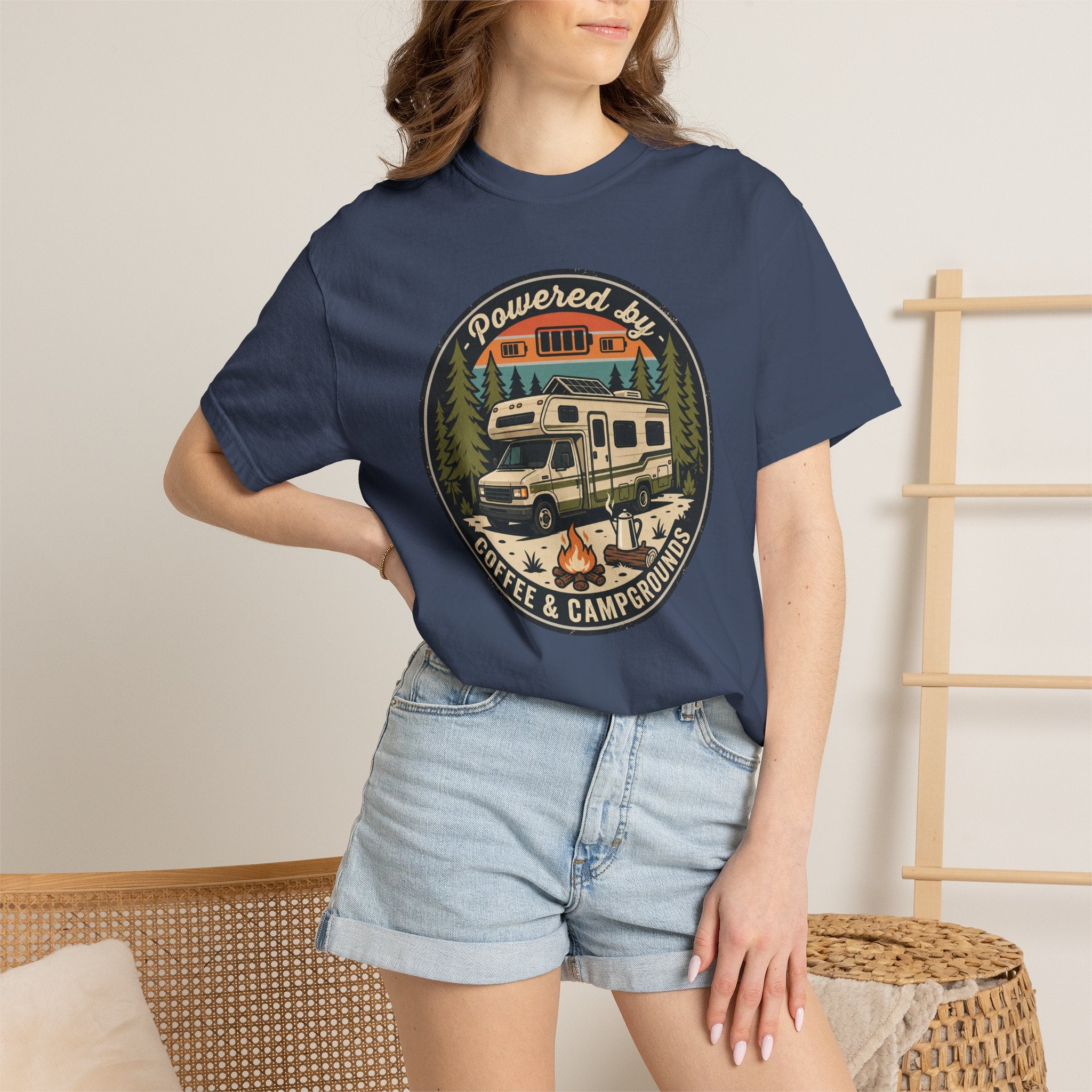 Powered By Coffee and Campgrounds - T-Shirt