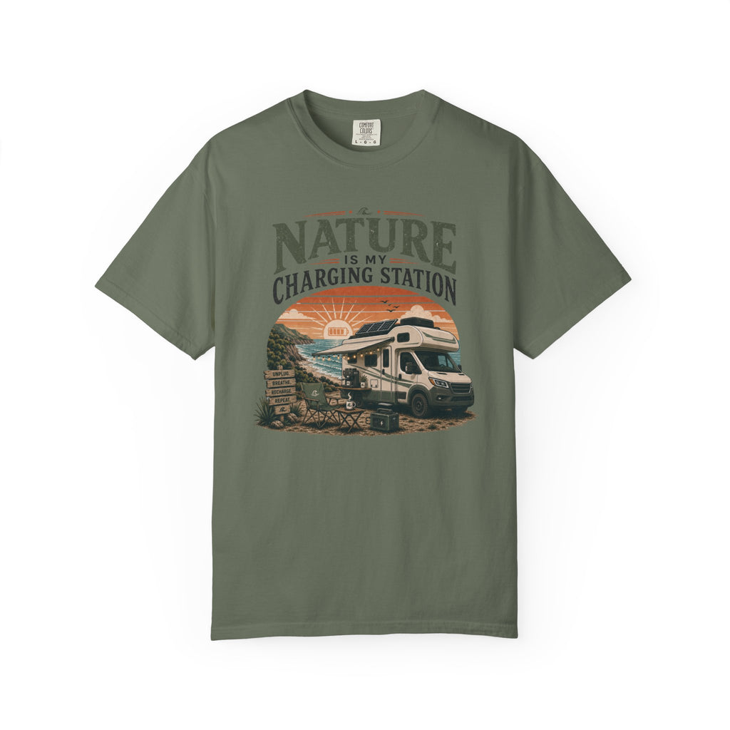 Nature Is My Charging Station - T-Shirt