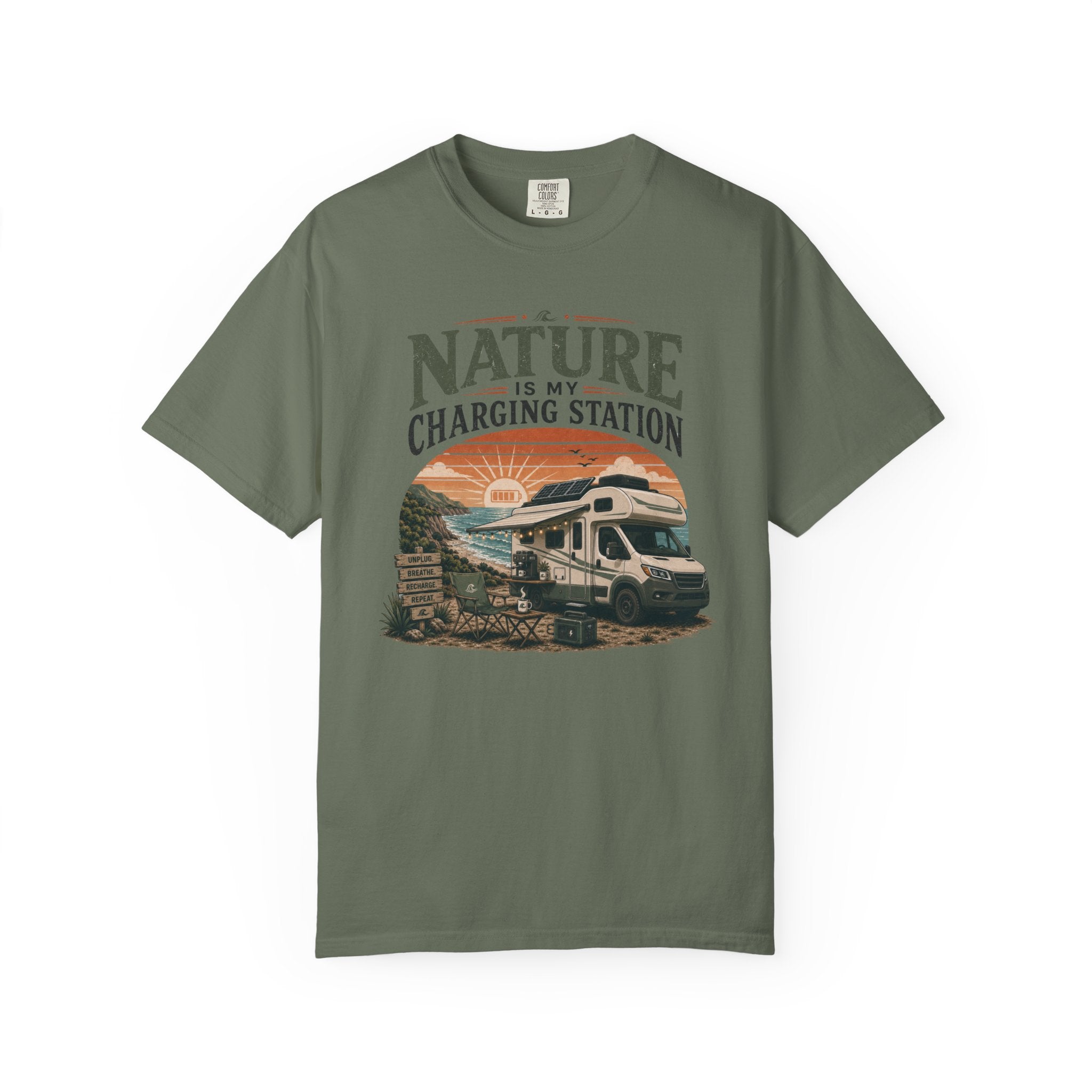 Nature Is My Charging Station - T-Shirt