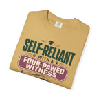 Self Reliant With A Four Pawed Witness - T-Shirt
