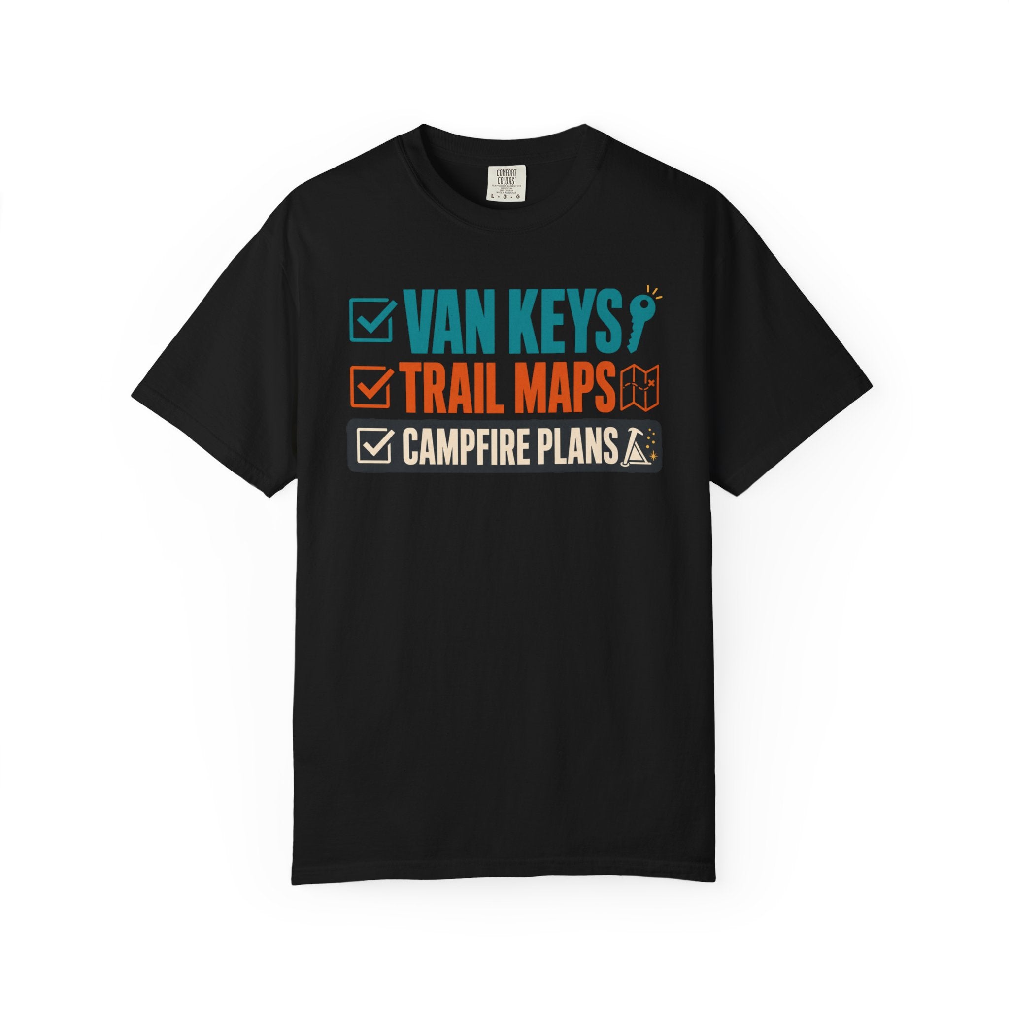 Van Keys Trail Maps Campfire Plans - T-Shirt