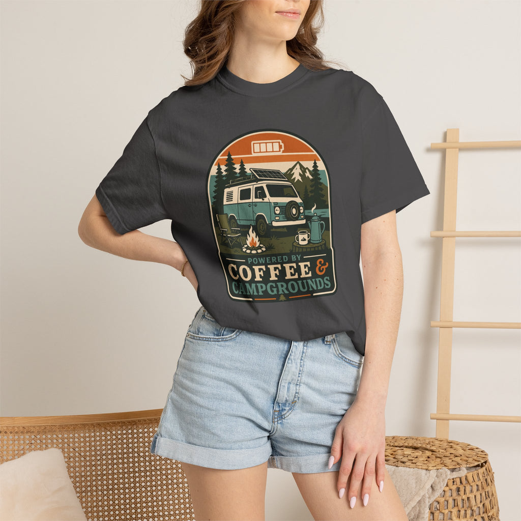 Powered By Coffee and Campgrounds - T-Shirt
