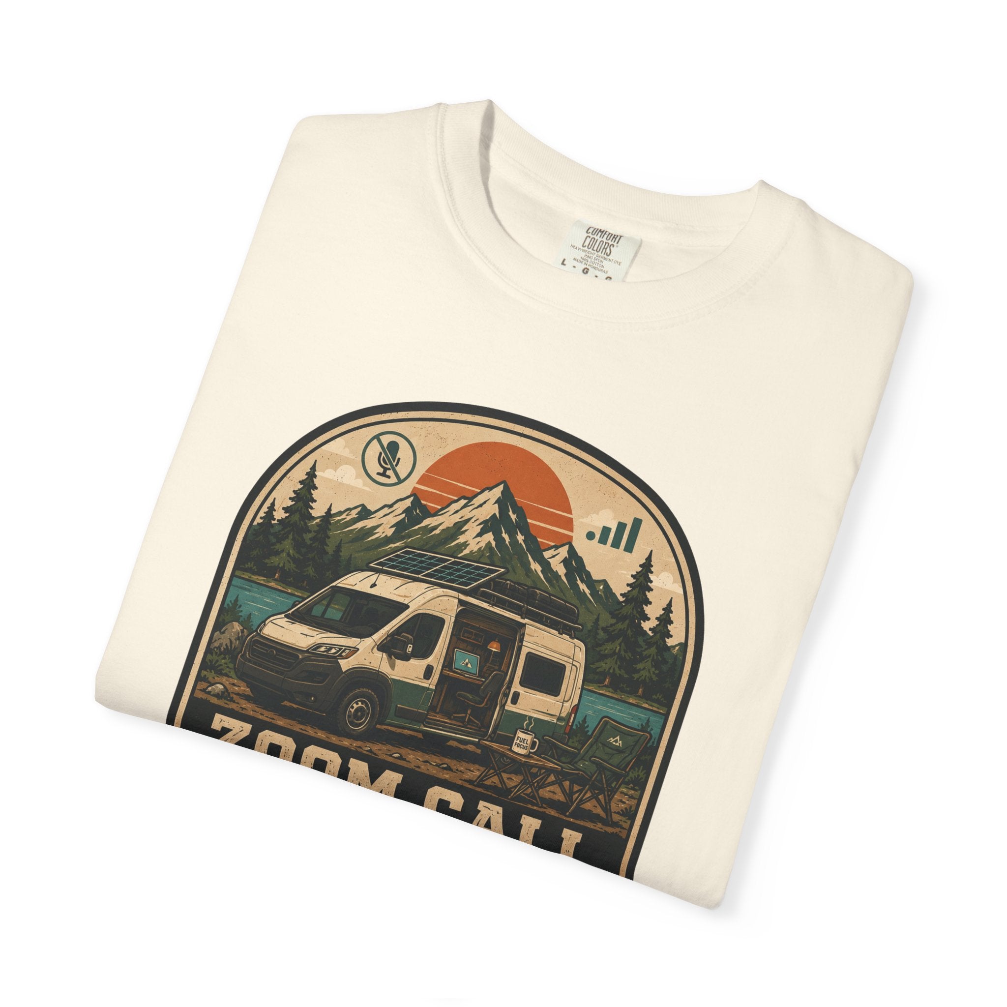 Zoom Call In The Front Mountains In The Back - T-Shirt