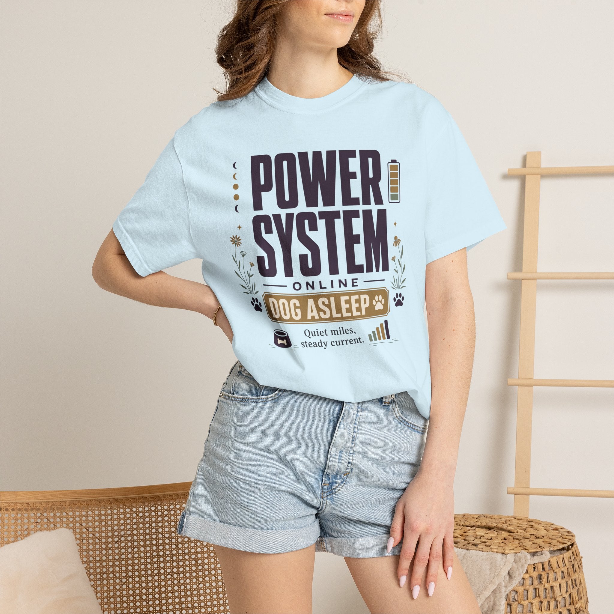 Power System Online Dog Asleep - T-Shirt