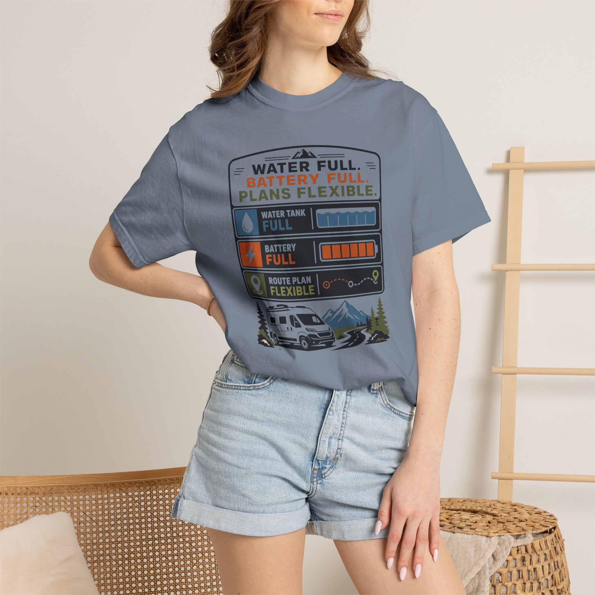Water Full Battery Full Plans Flexible - T-Shirt