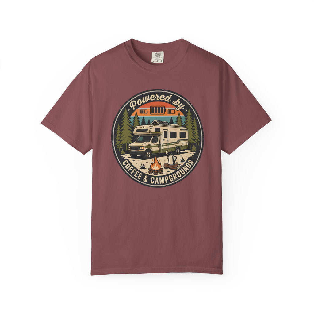 Powered By Coffee and Campgrounds - T-Shirt