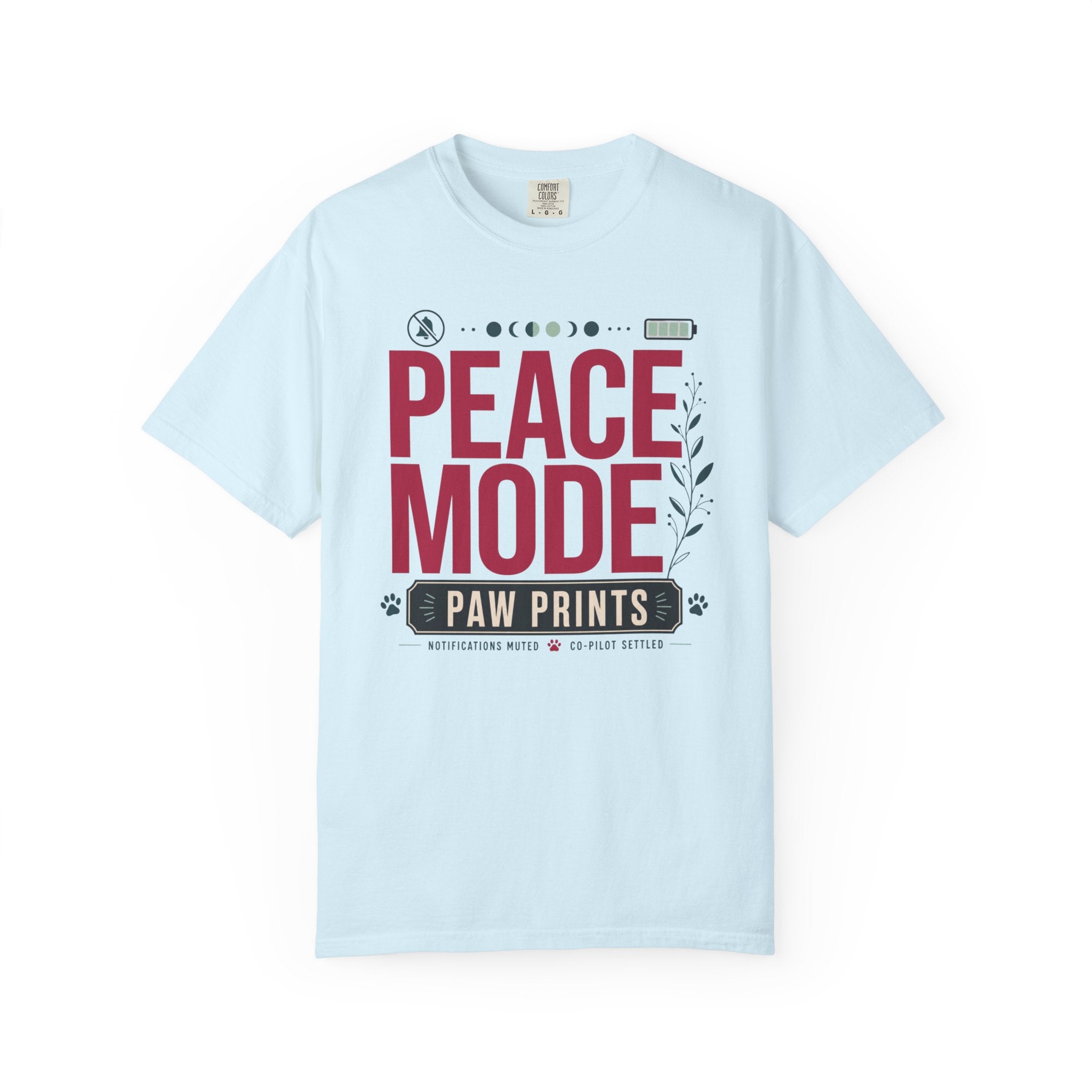 Peace Mode With Paw Prints - T-Shirt