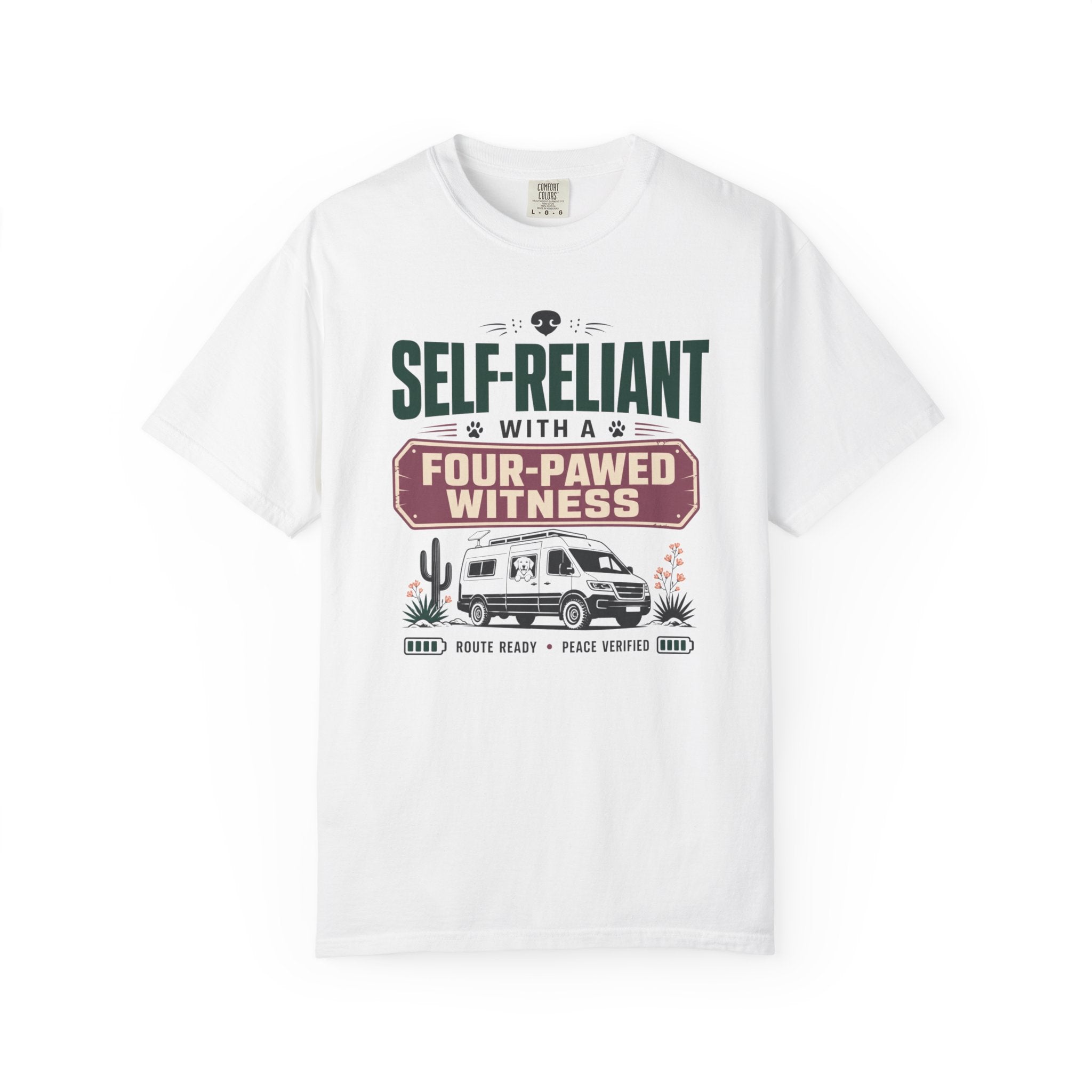 Self Reliant With A Four Pawed Witness - T-Shirt