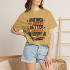 America Looks Better Through A Windshield - T-Shirt