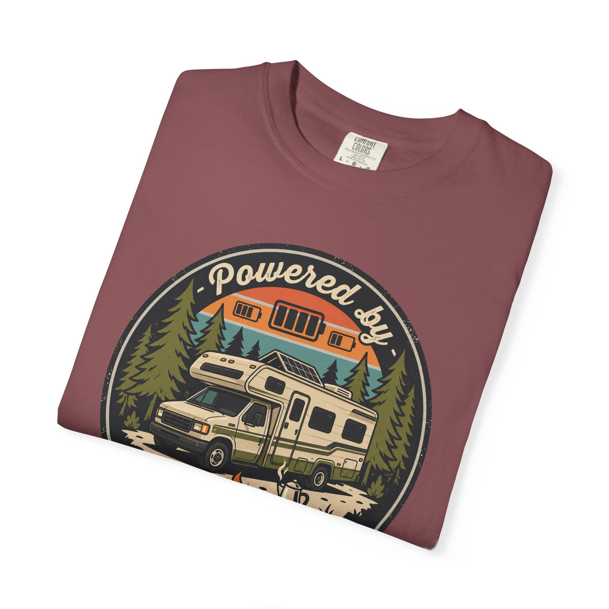Powered By Coffee and Campgrounds - T-Shirt