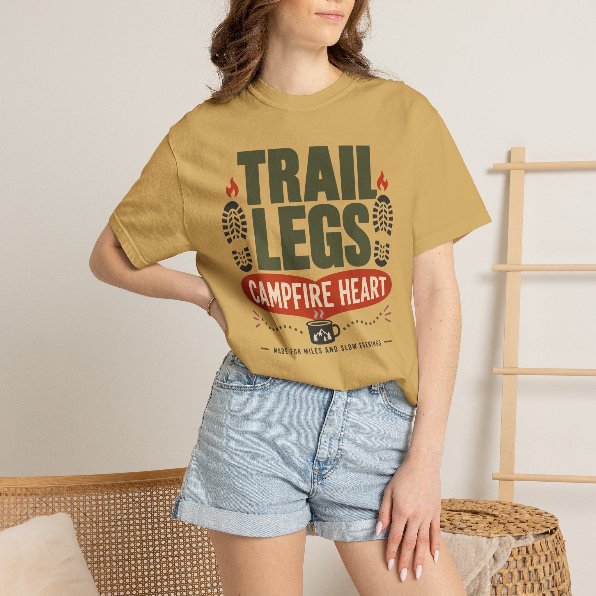 Trail Legs Campfire Heart - T-Shirt