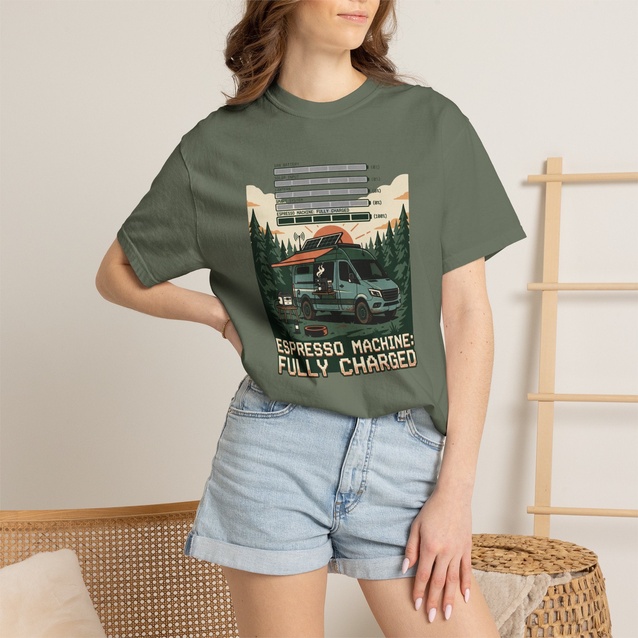 Espresso Machine Fully Charged - T-Shirt