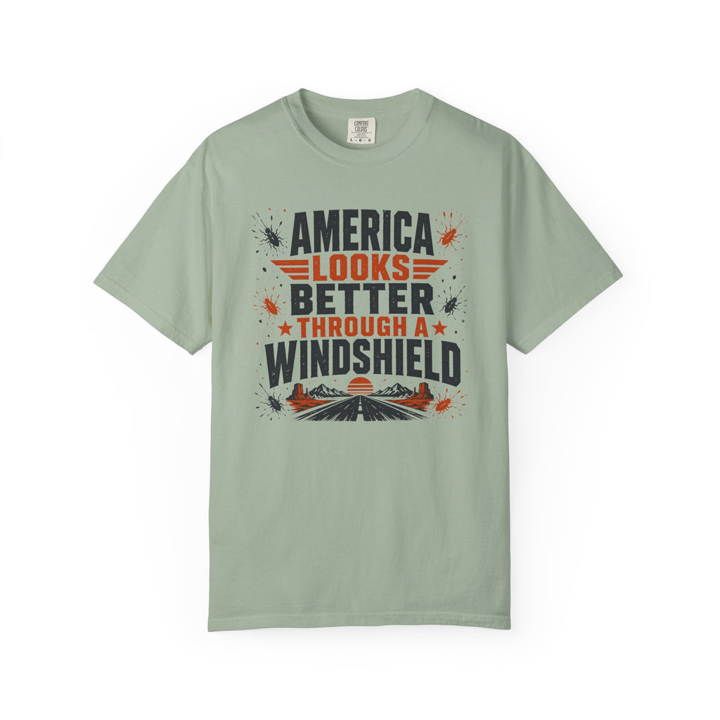 America Looks Better Through A Windshield - T-Shirt