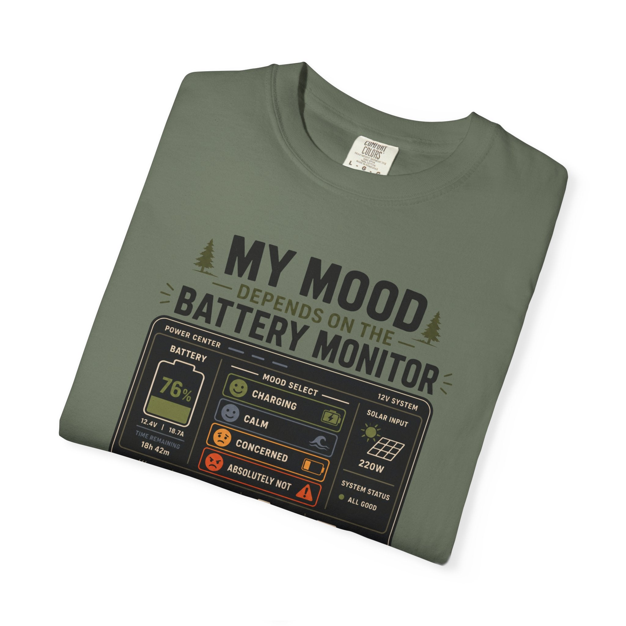My Mood Depends On The Battery Monitor - T-Shirt