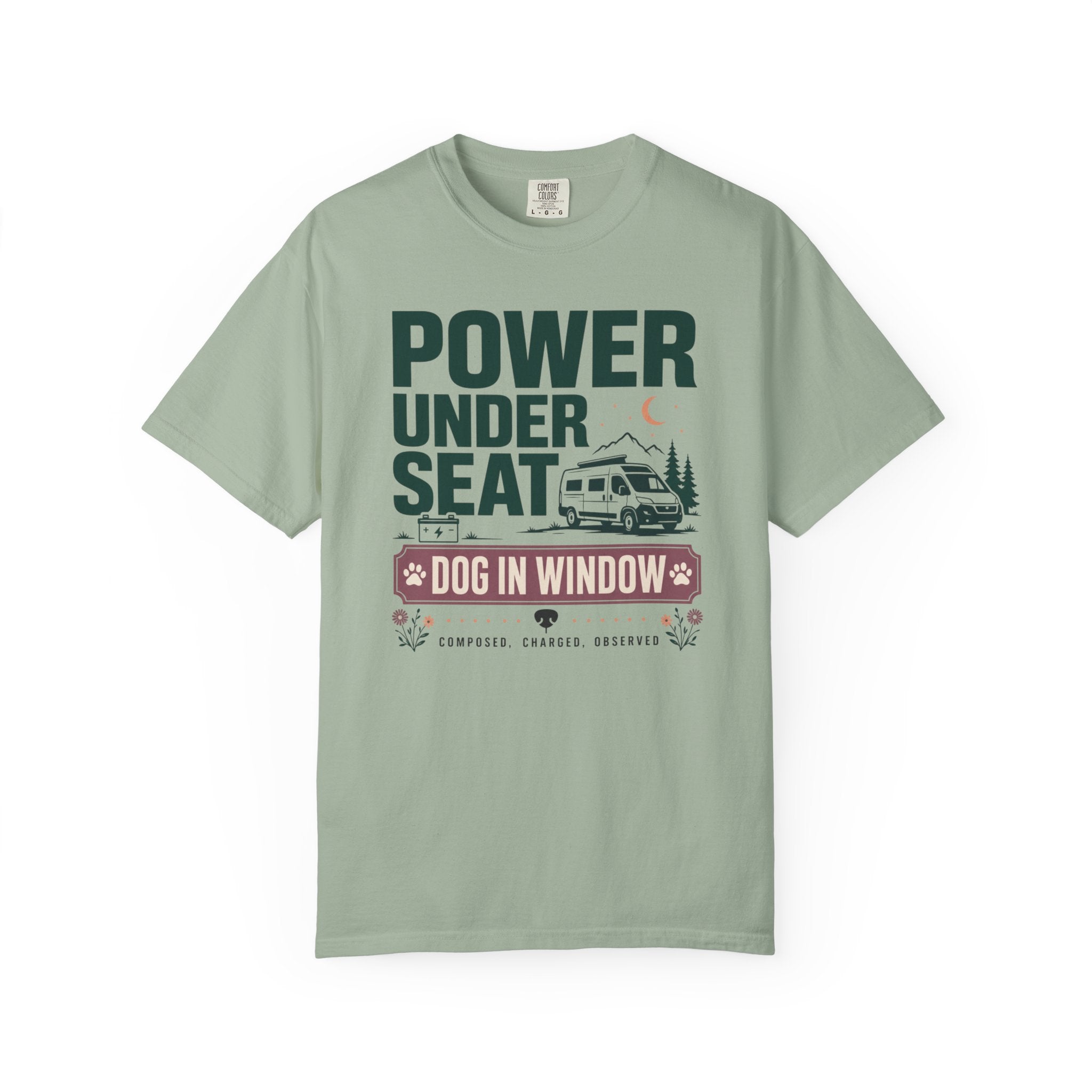 Power Under Seat Dog In Window - T-Shirt