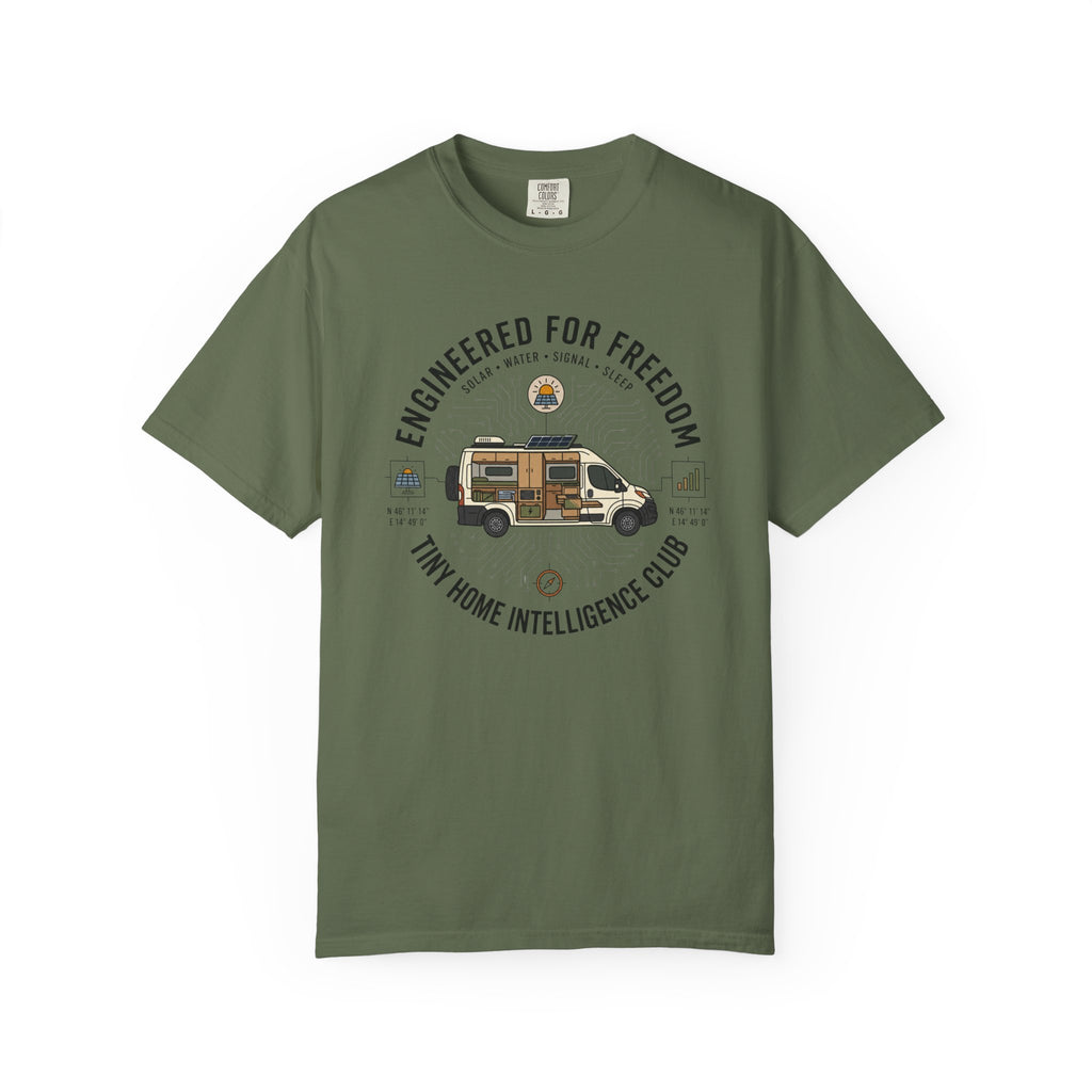 Engineered For Freedom Tiny Home Intelligence Club - T-Shirt