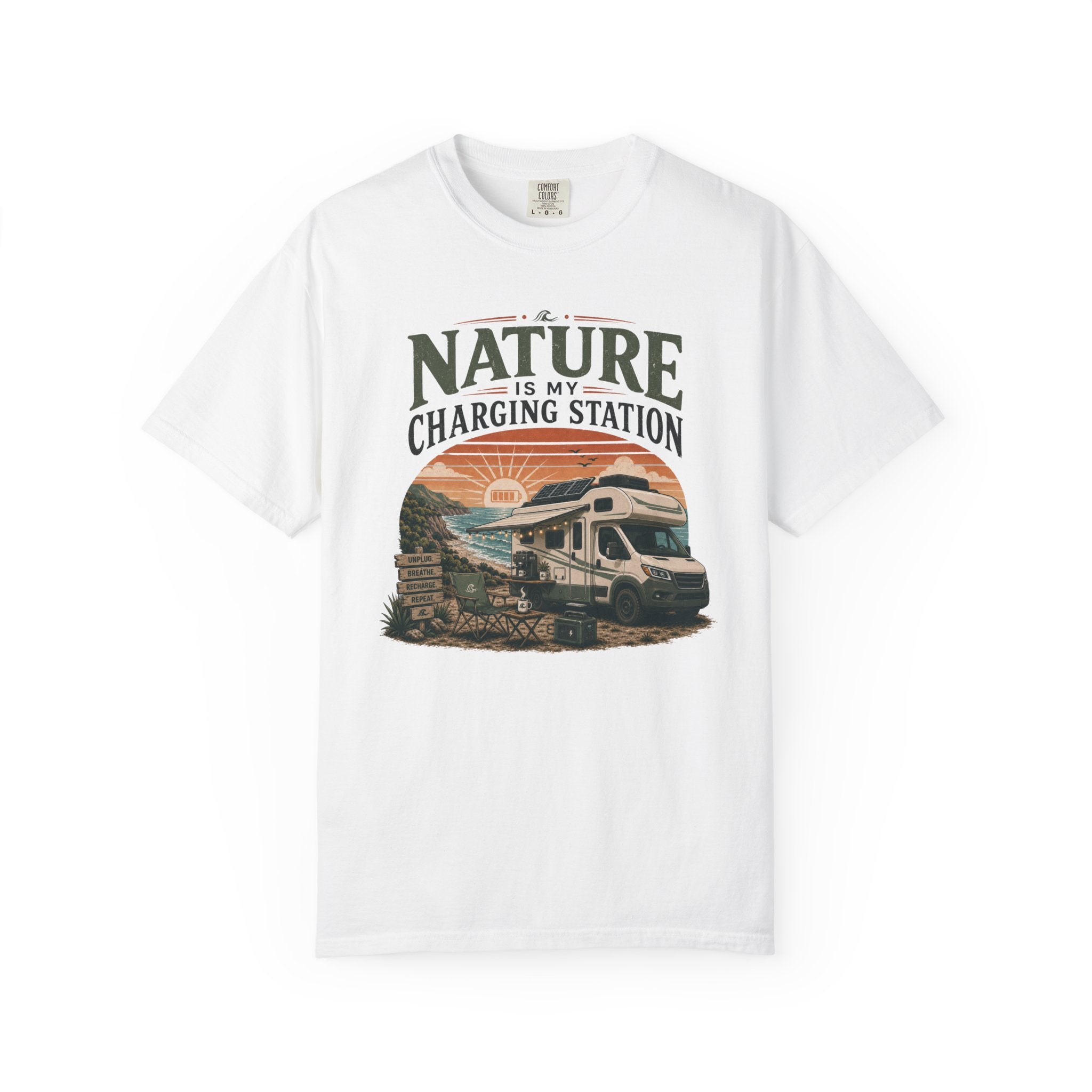 Nature Is My Charging Station - T-Shirt