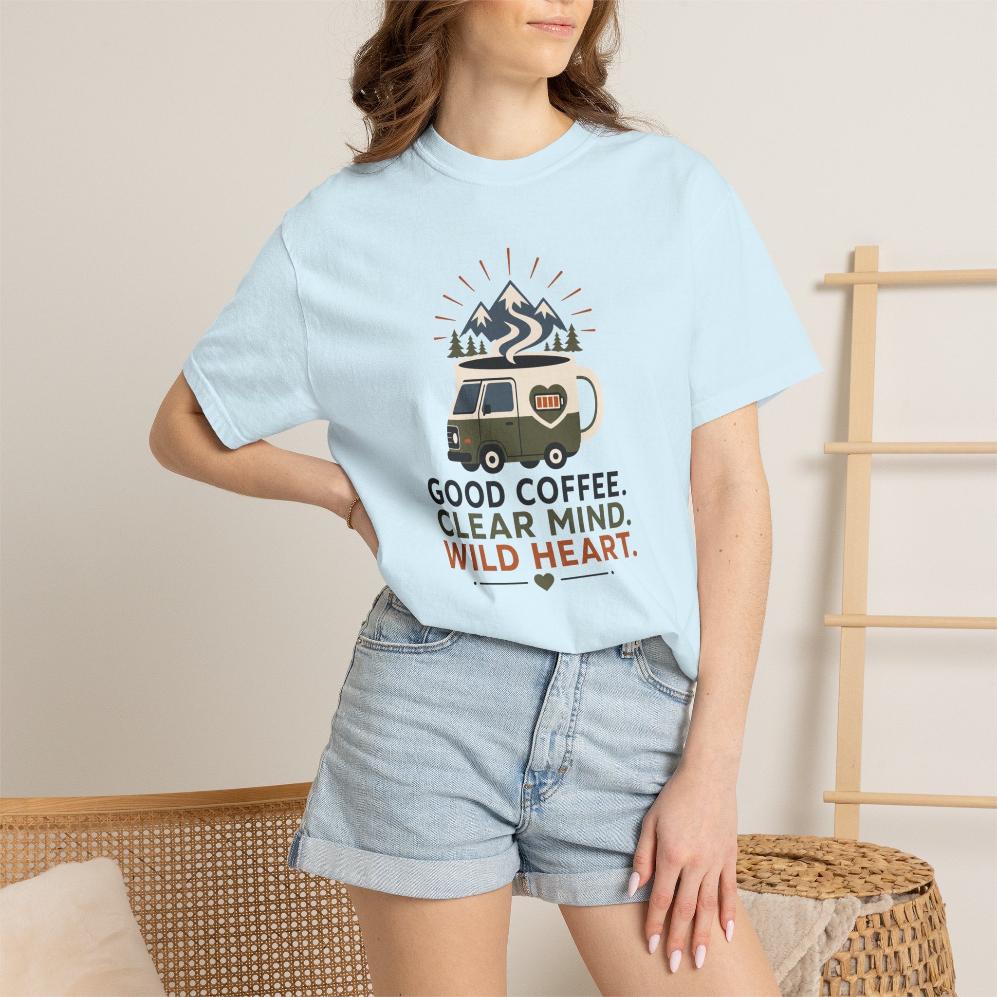 Good Coffee Clear Mind Wild Heart - T-Shirt