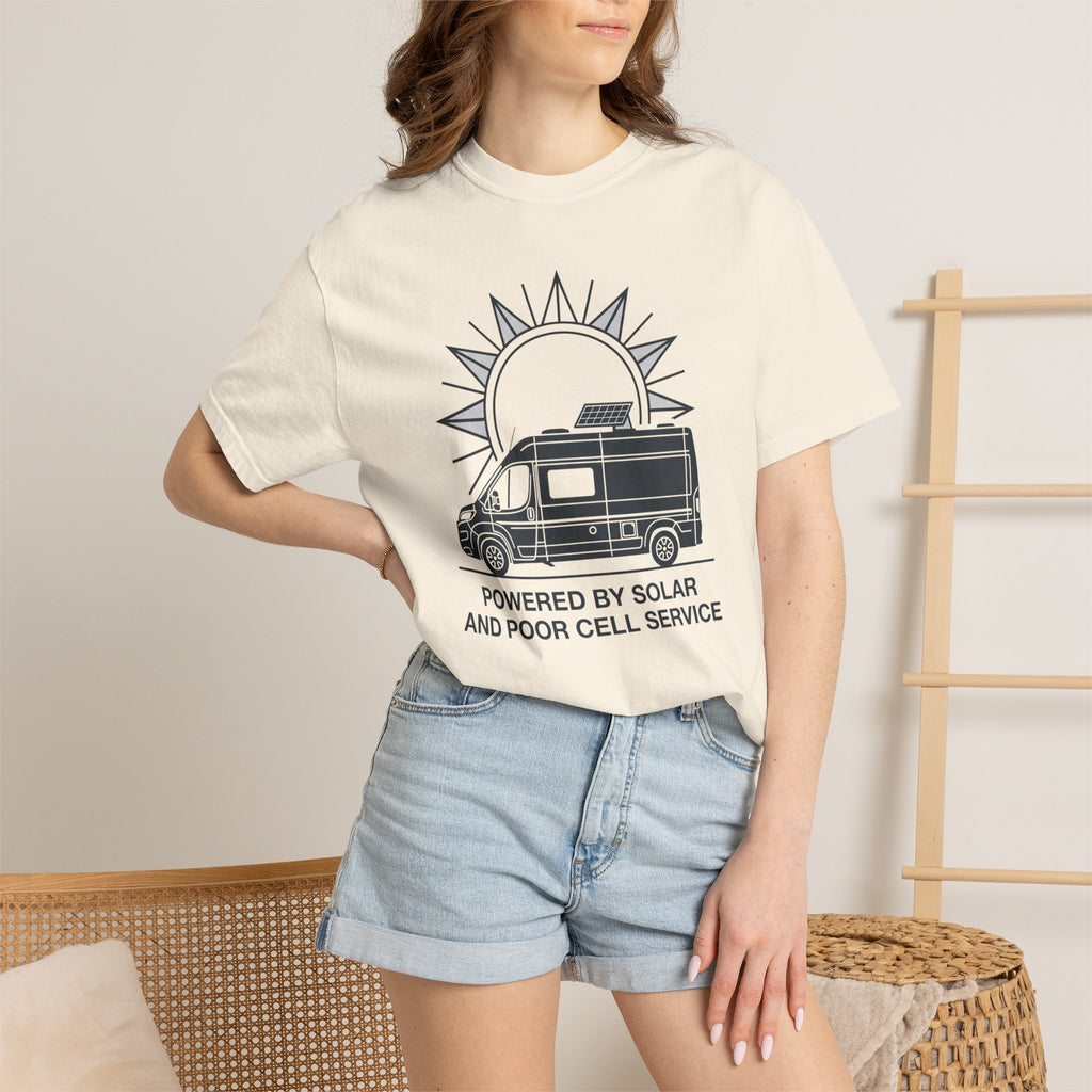Powered By Solar And Poor Cell Service - T-Shirt